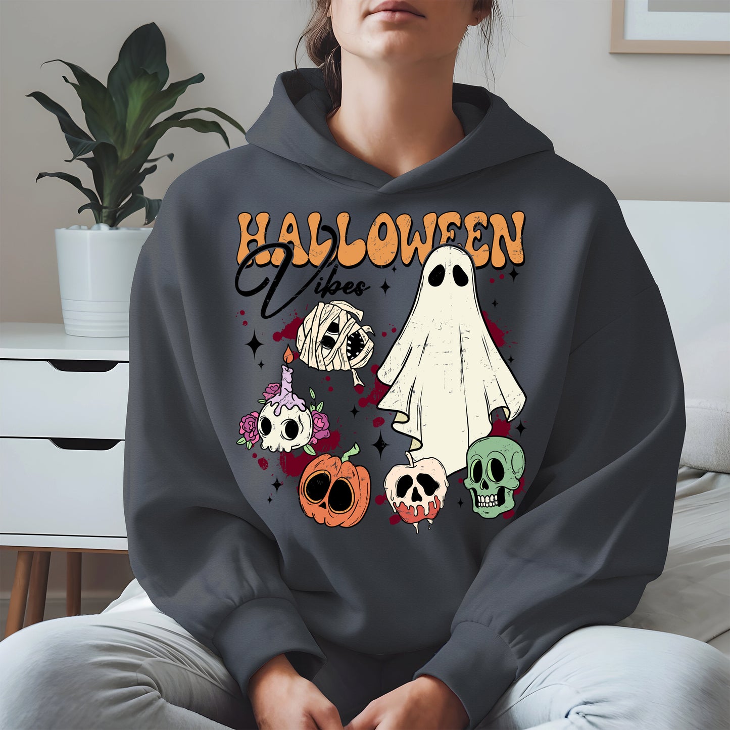 Classic Halloween Ghost and Skull Shirt