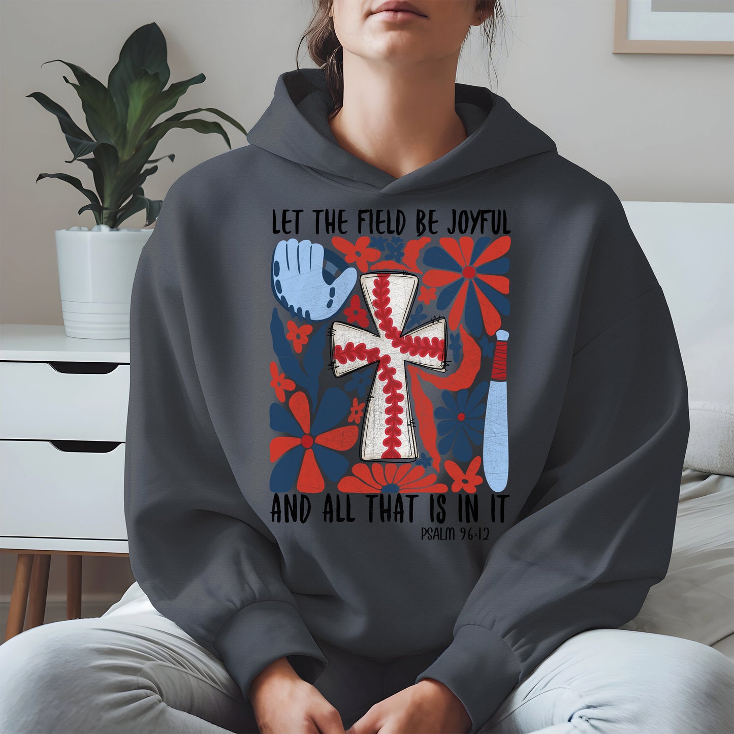 Faith Baseball Floral Shirt Sport Tee Hoodie Sweatshirt Gift for Fans