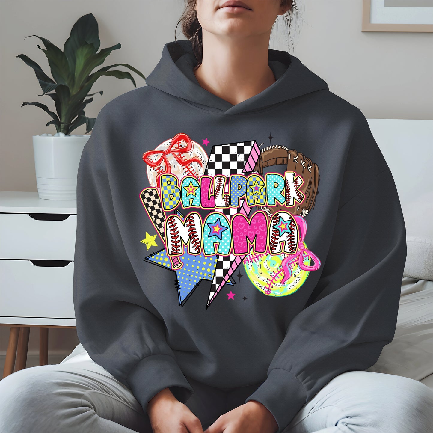 Ballpark Mama Shirt Sport Tee Hoodie Sweatshirt Gift for Baseball Moms