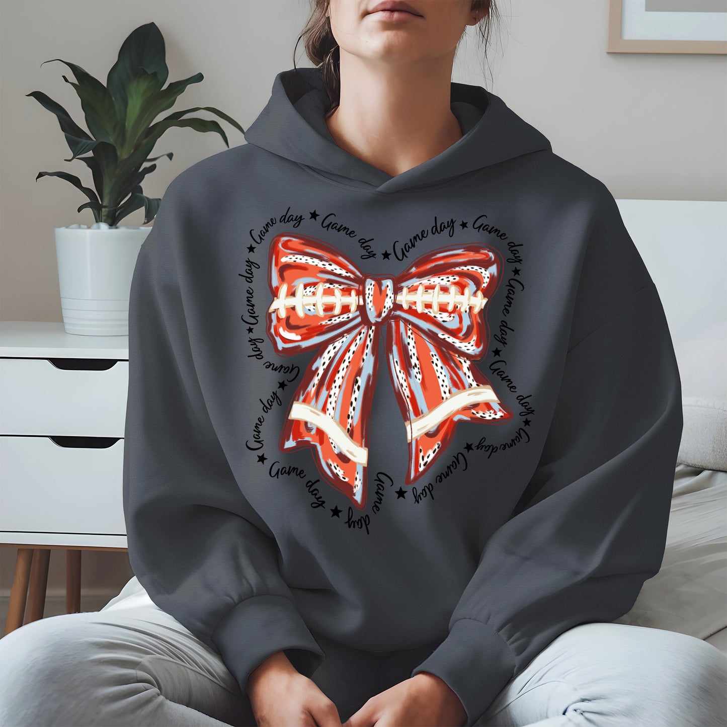 Baseball Bow Shirt Sport Tee Hoodie Sweatshirt Gift for Fans and Moms