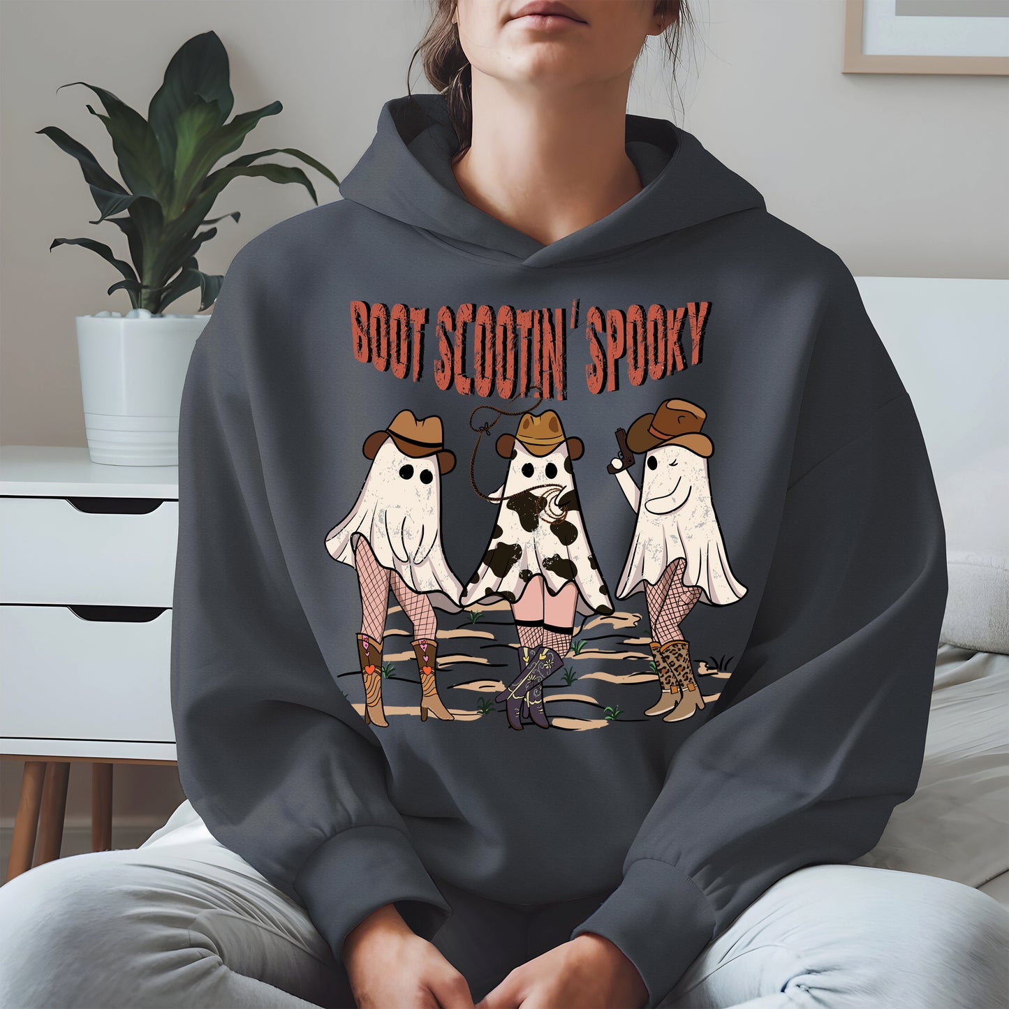 Boot Scootin' Spooky Cowgirl Halloween Tee