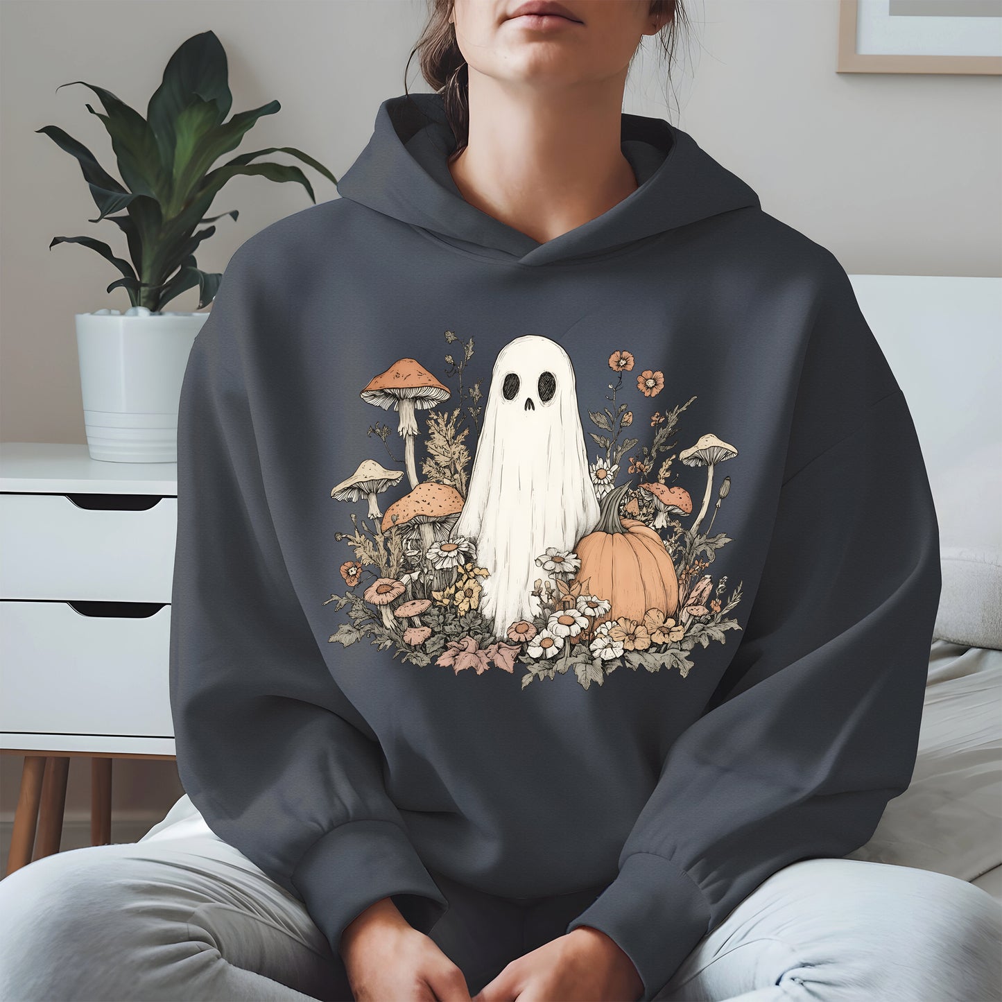 Retro Floral Ghost halloween shirt