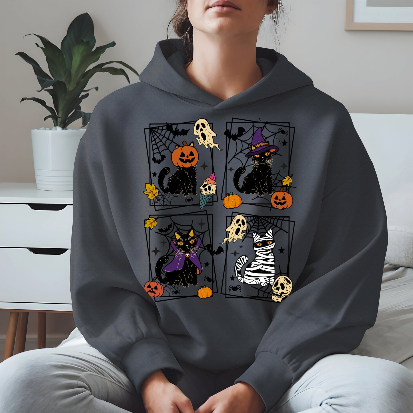 Black Cat Halloween shirt and hoodie