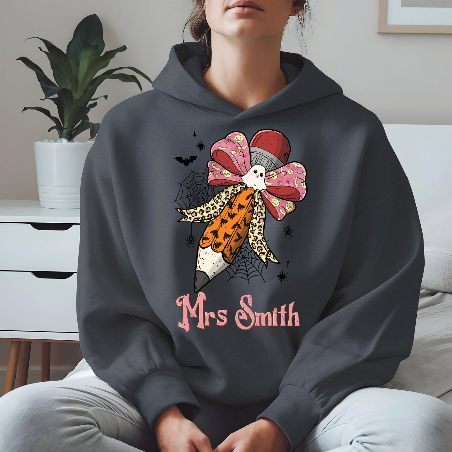 Teacher Pencil Bow Halloween shirt