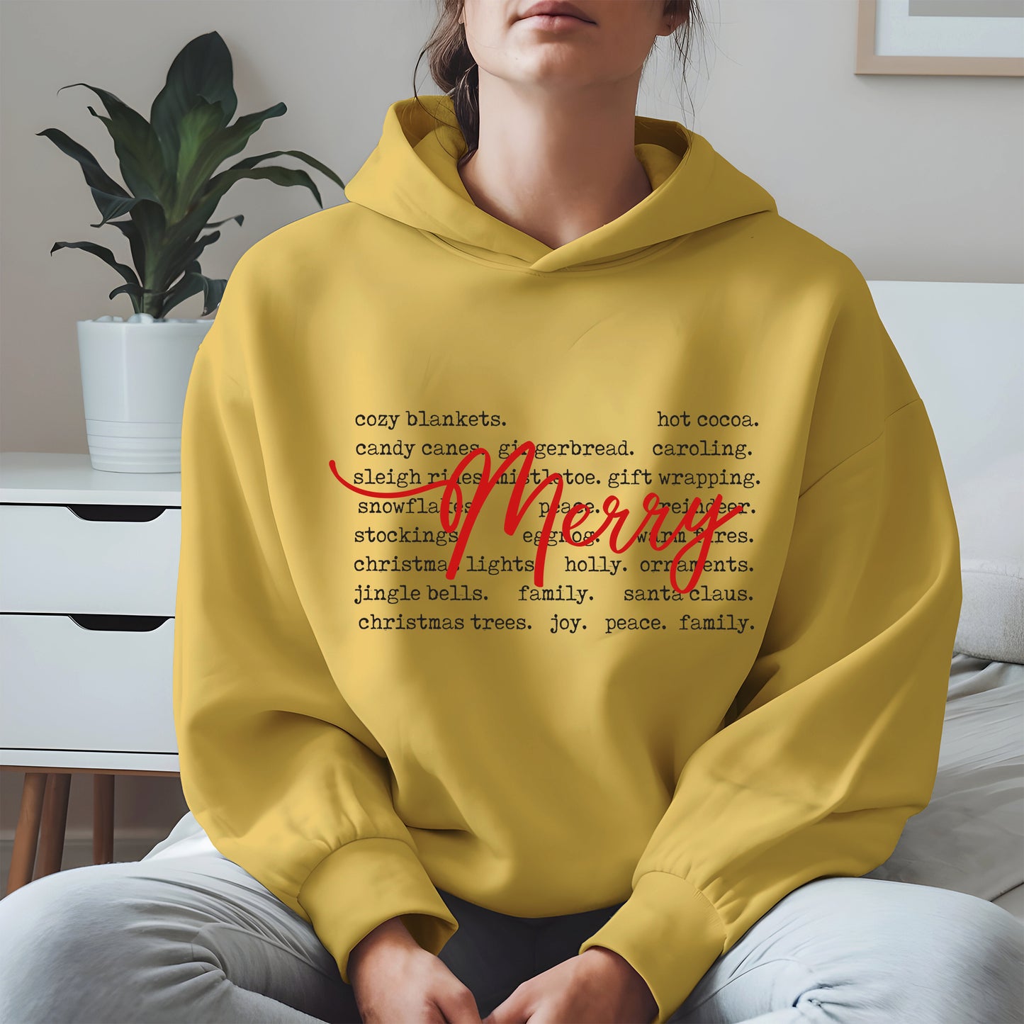 Merry Christmas Typography Shirt Hoodie