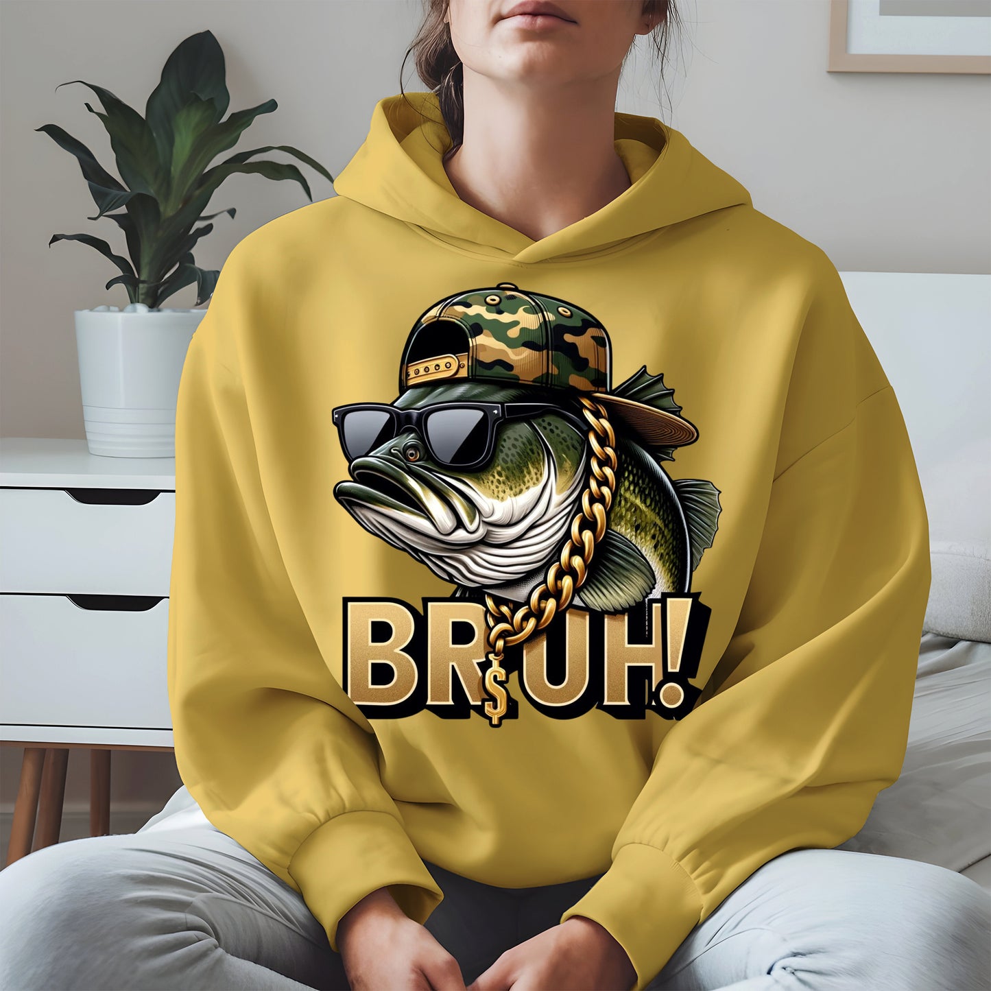 Funny Bass Fish Bruh Shirt Hoodie Sweatshirt