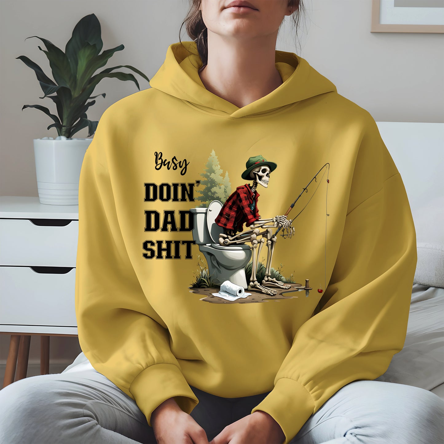 Funny Dad Fishing Skeleton Shirt Hoodie Sweatshirt
