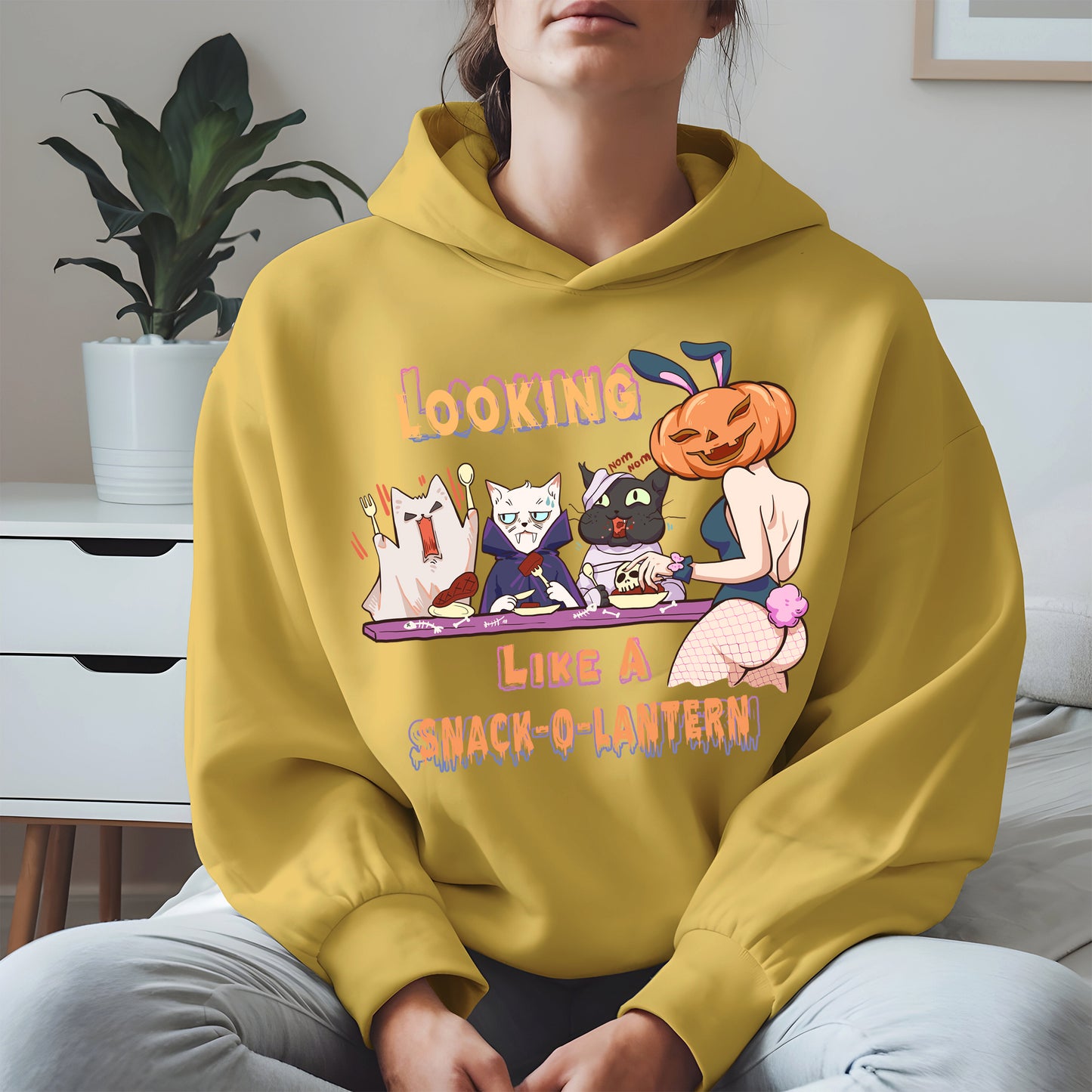 Snack-O-Lantern Halloween Cat Tee