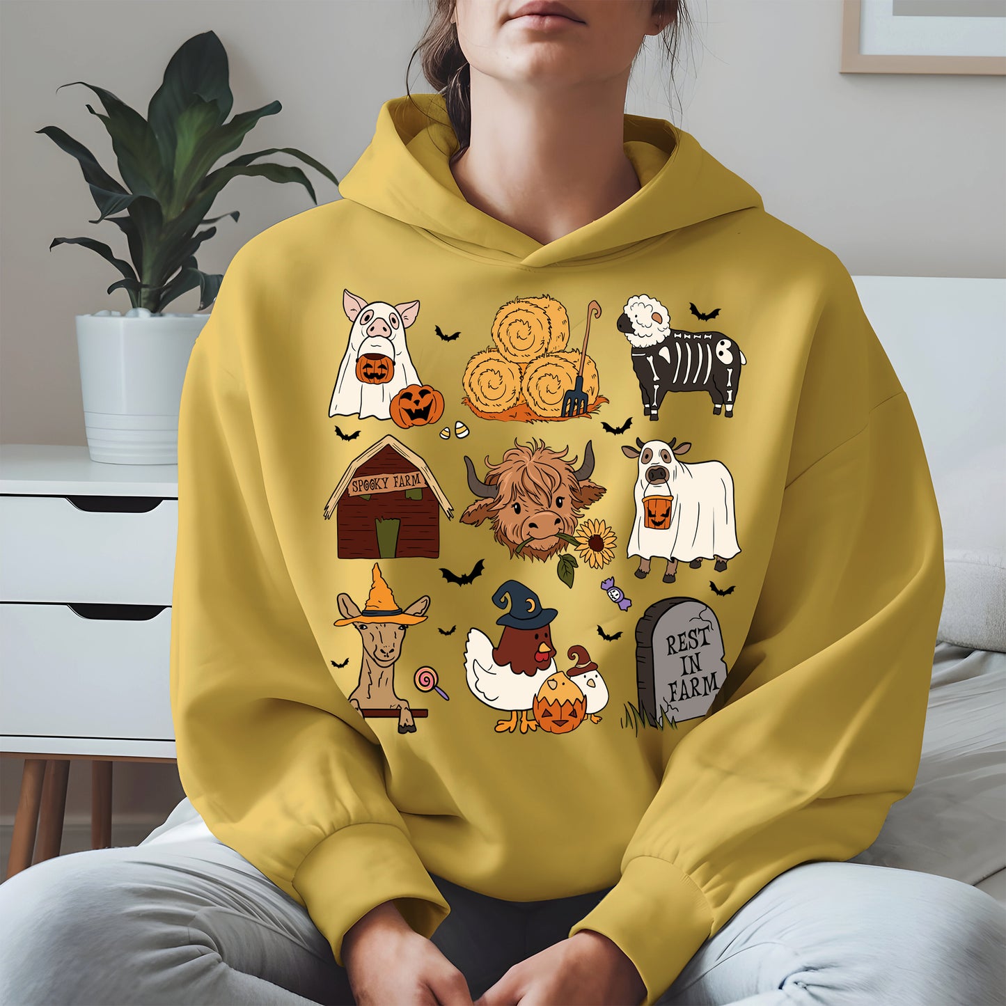 Spooky Cute Halloween Farm Animal Shirt