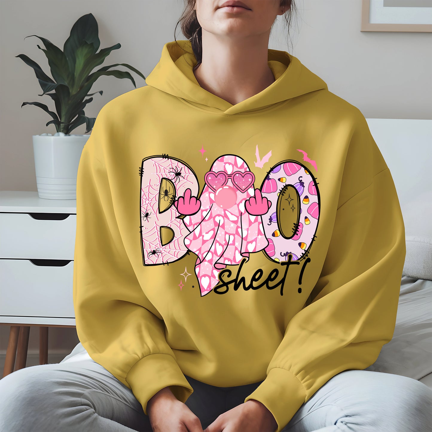 Pink Sassy Ghost Boo Shirt - Cute Halloween Attitude Tee