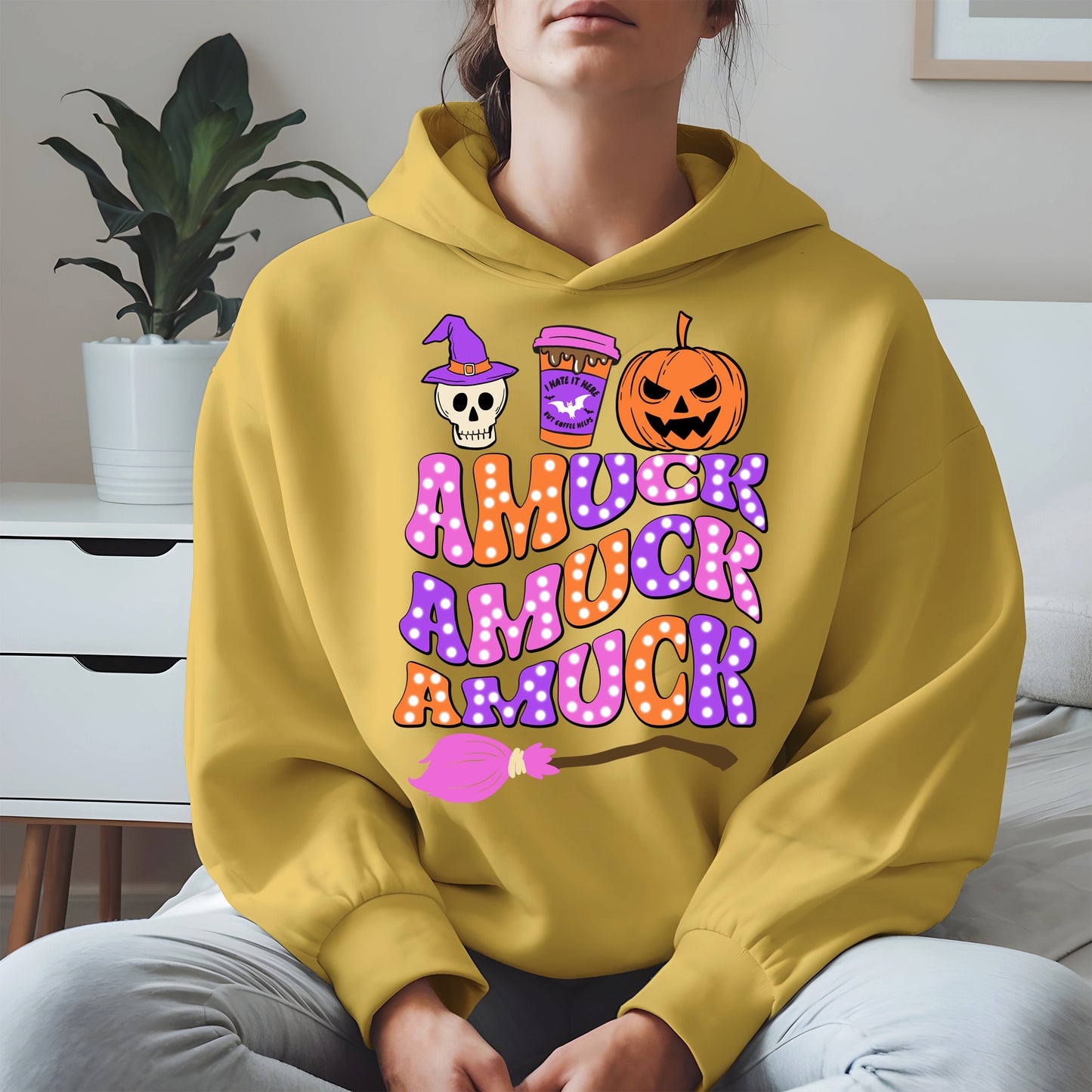 Amuck Amuck Amuck Shirt - Funny Halloween Coffee Witch Tee