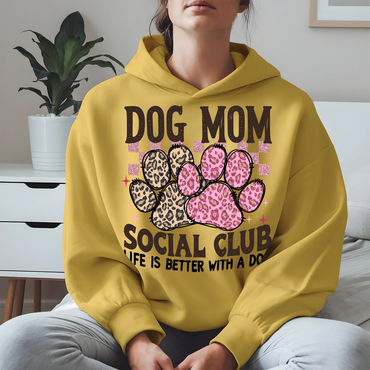 Dog Mom Social Club Shirt Hoodie Sweatshirt Gift for Pet Moms