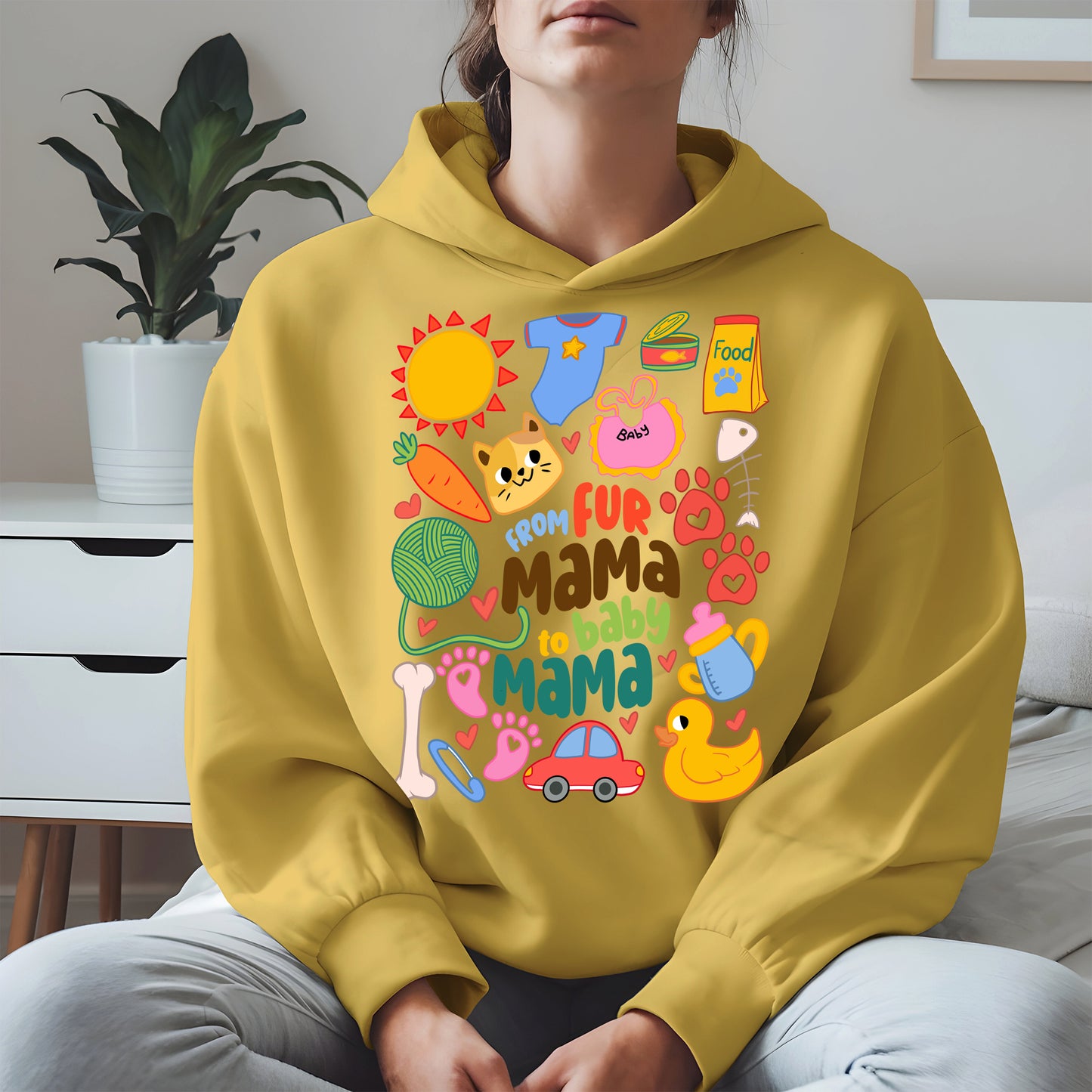 From Fur Mama to Baby Mama Shirt Hoodie Sweatshirt Gift