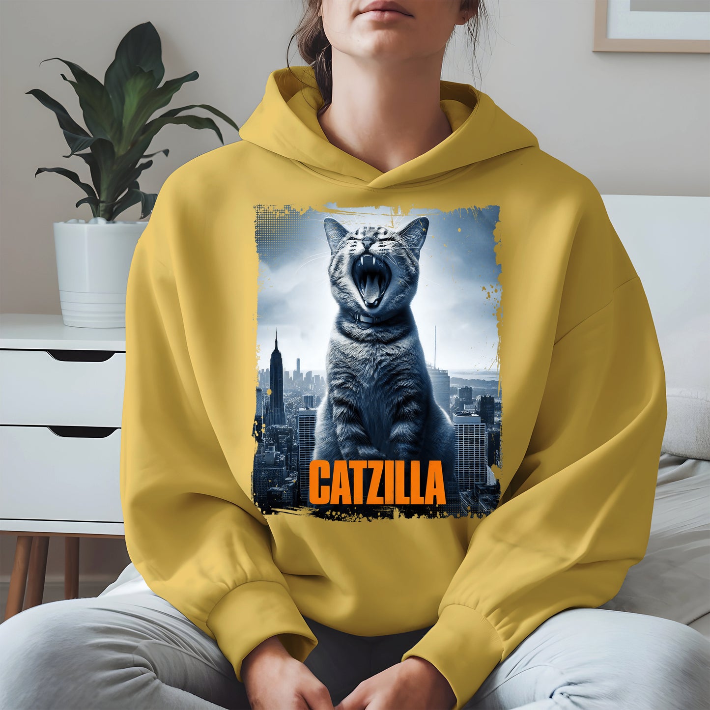 Catzilla Funny Cat Shirt Hoodie Sweatshirt
