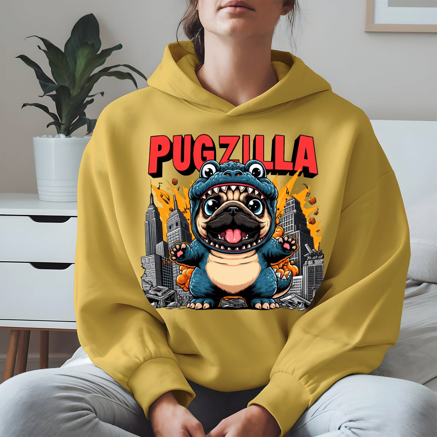 Pugzilla Funny Dog Shirt Hoodie Sweatshirt