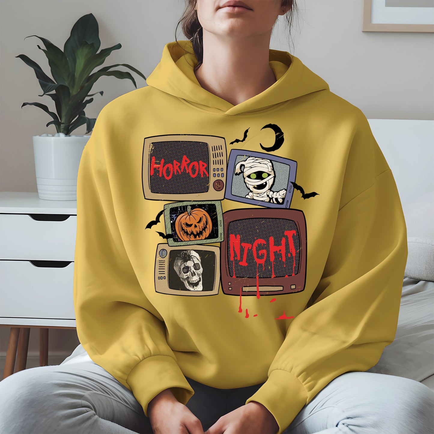 Horror Night Retro TV Halloween Shirt