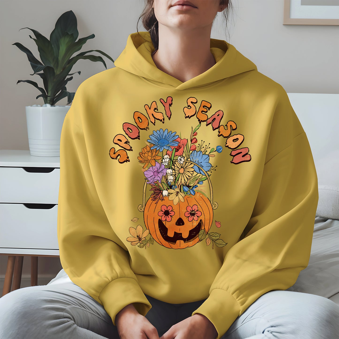 Floral Pumpkin Spooky Season Shirt