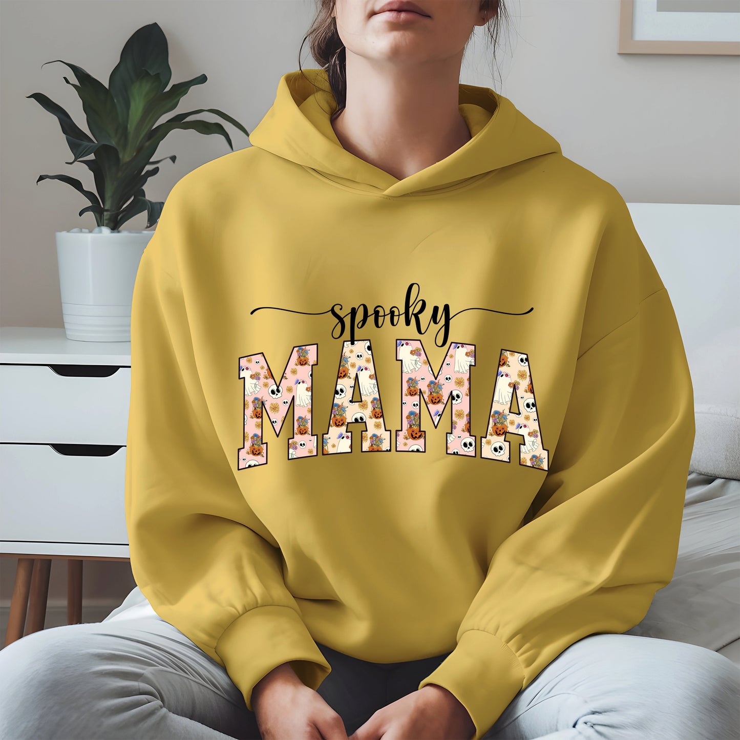 Halloween Mama Shirt for Moms Cute Ghost
