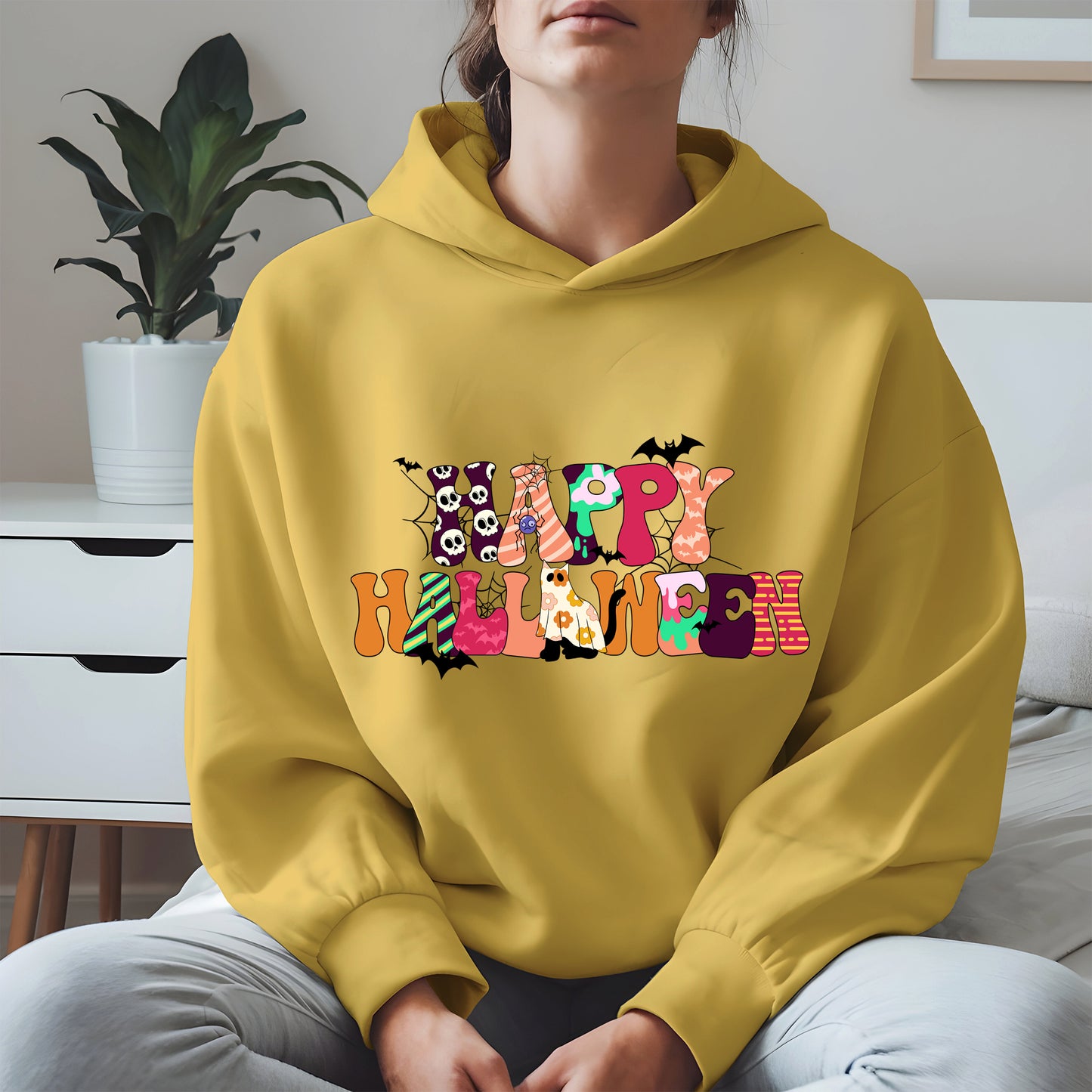 Colorful Ghost Pumpkin Retro Halloween Shirt