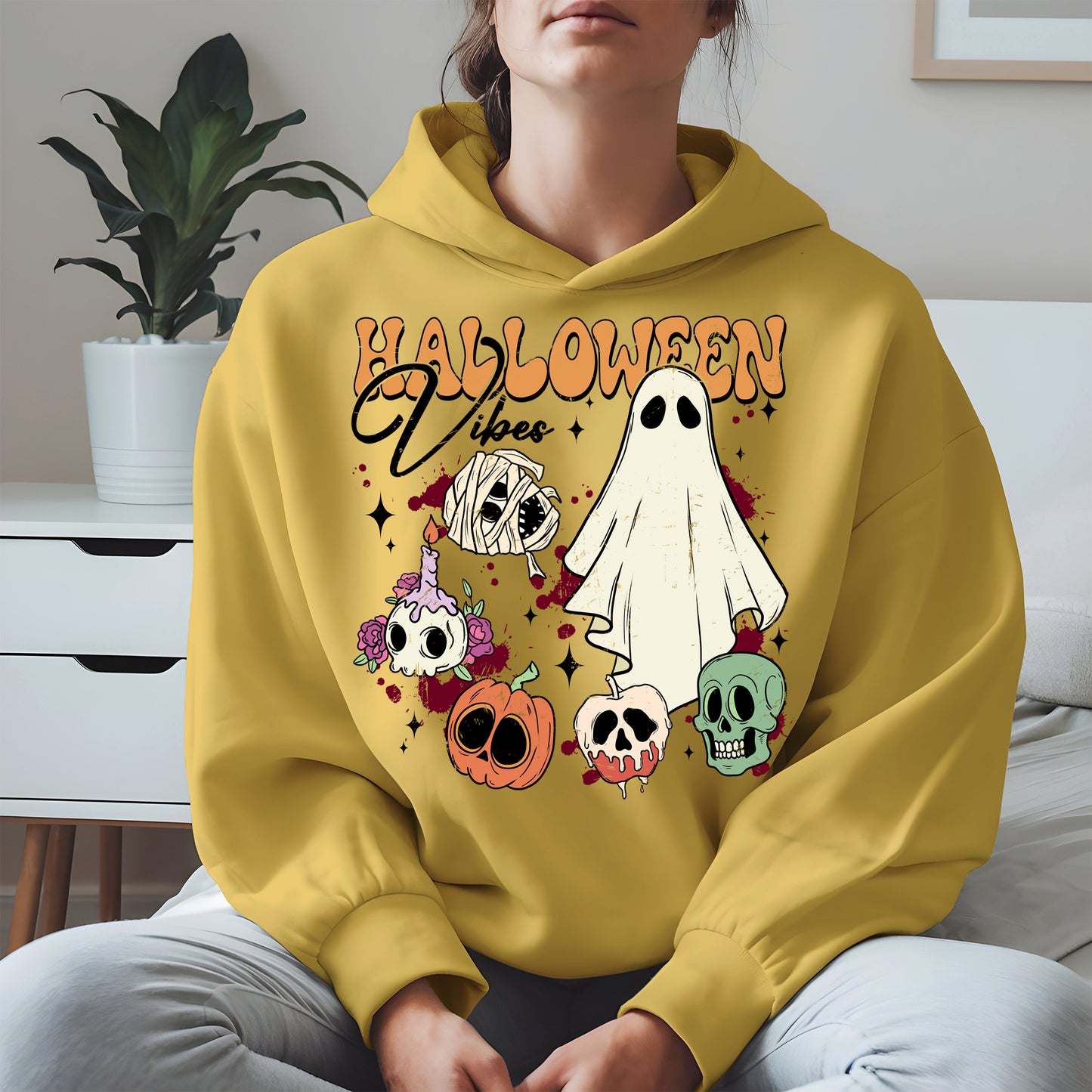 Classic Halloween Ghost and Skull Shirt