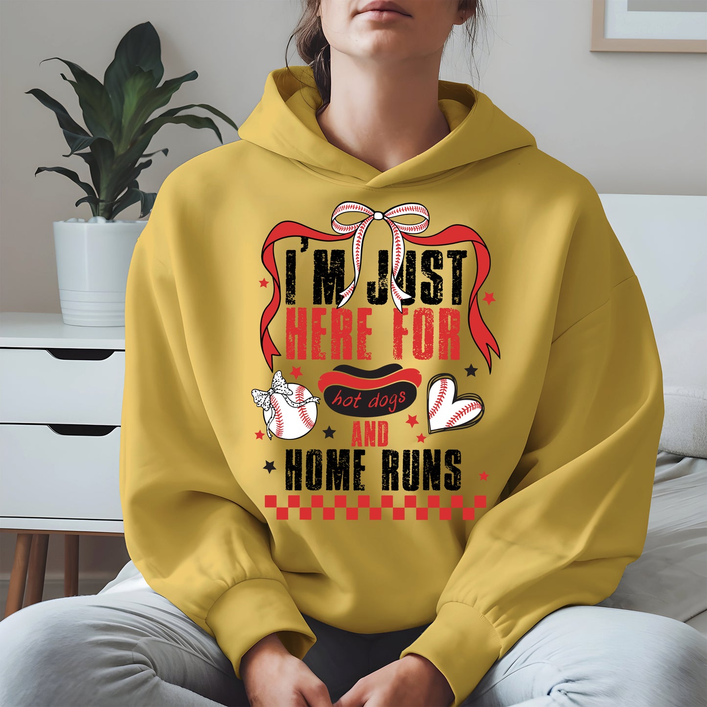 Here For Hot Dogs Baseball Shirt Sport Tee Hoodie Sweatshirt