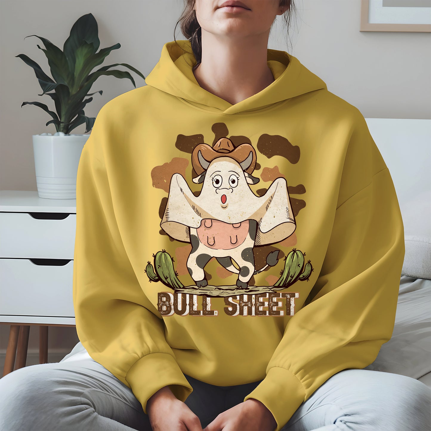 Bull Sheet Funny Ghost Cow Tee