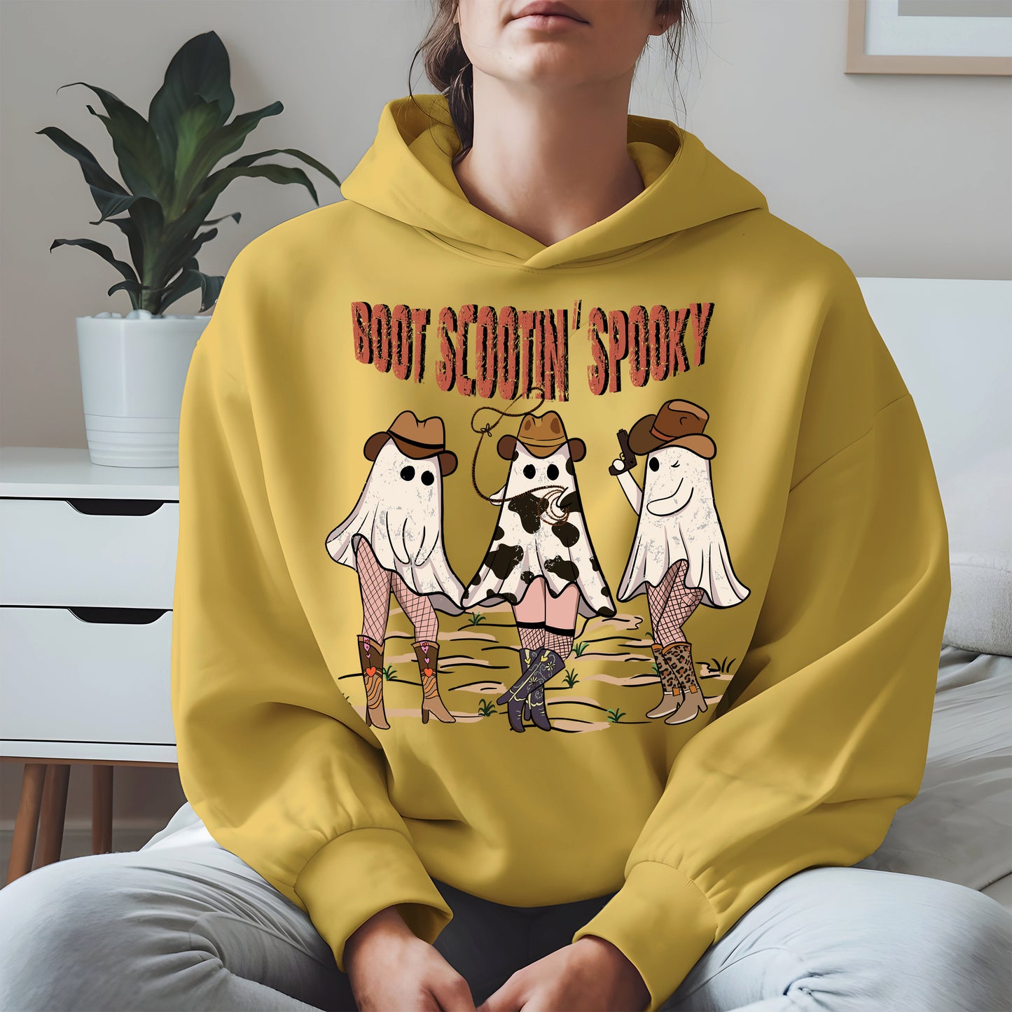 Boot Scootin' Spooky Cowgirl Halloween Tee