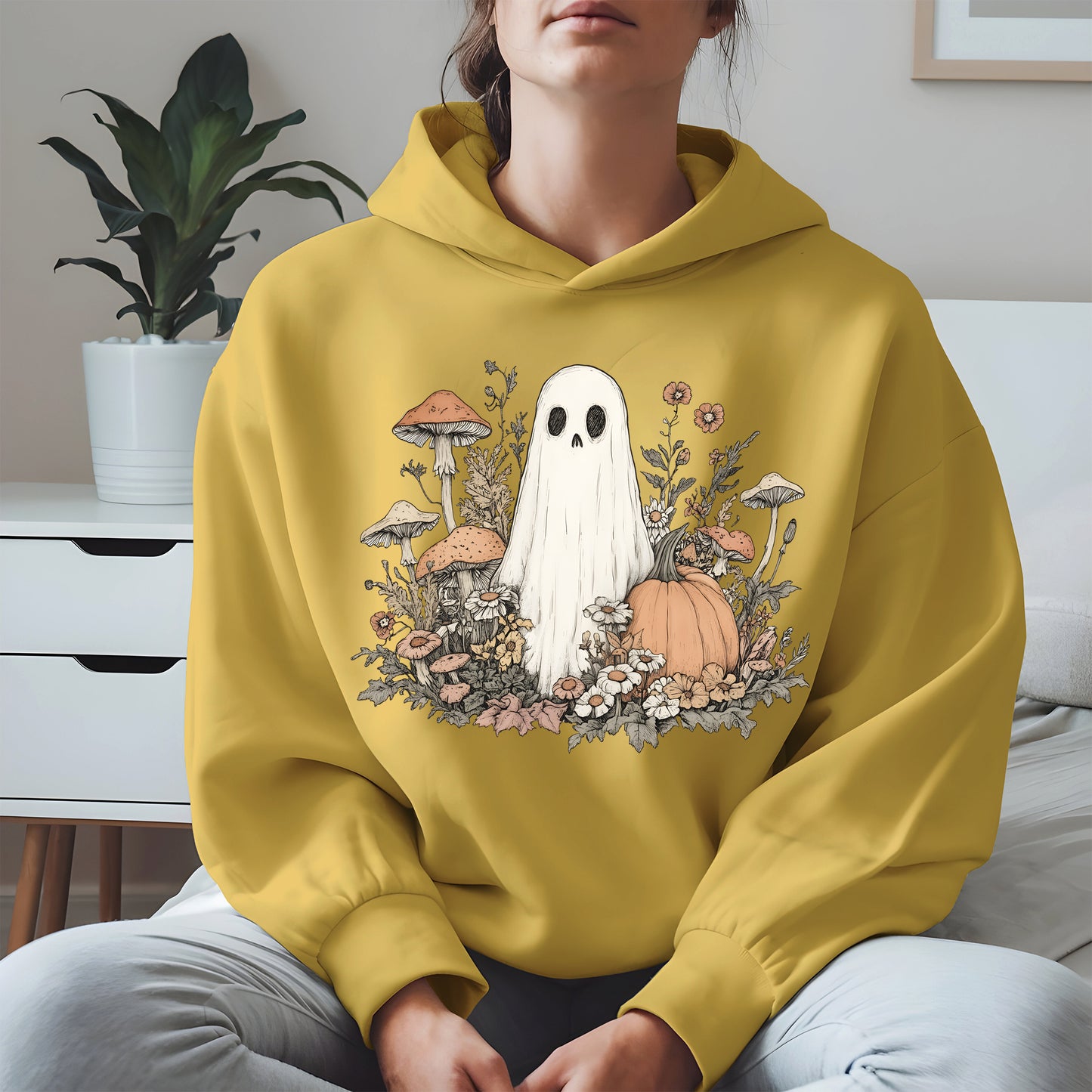 Retro Floral Ghost halloween shirt