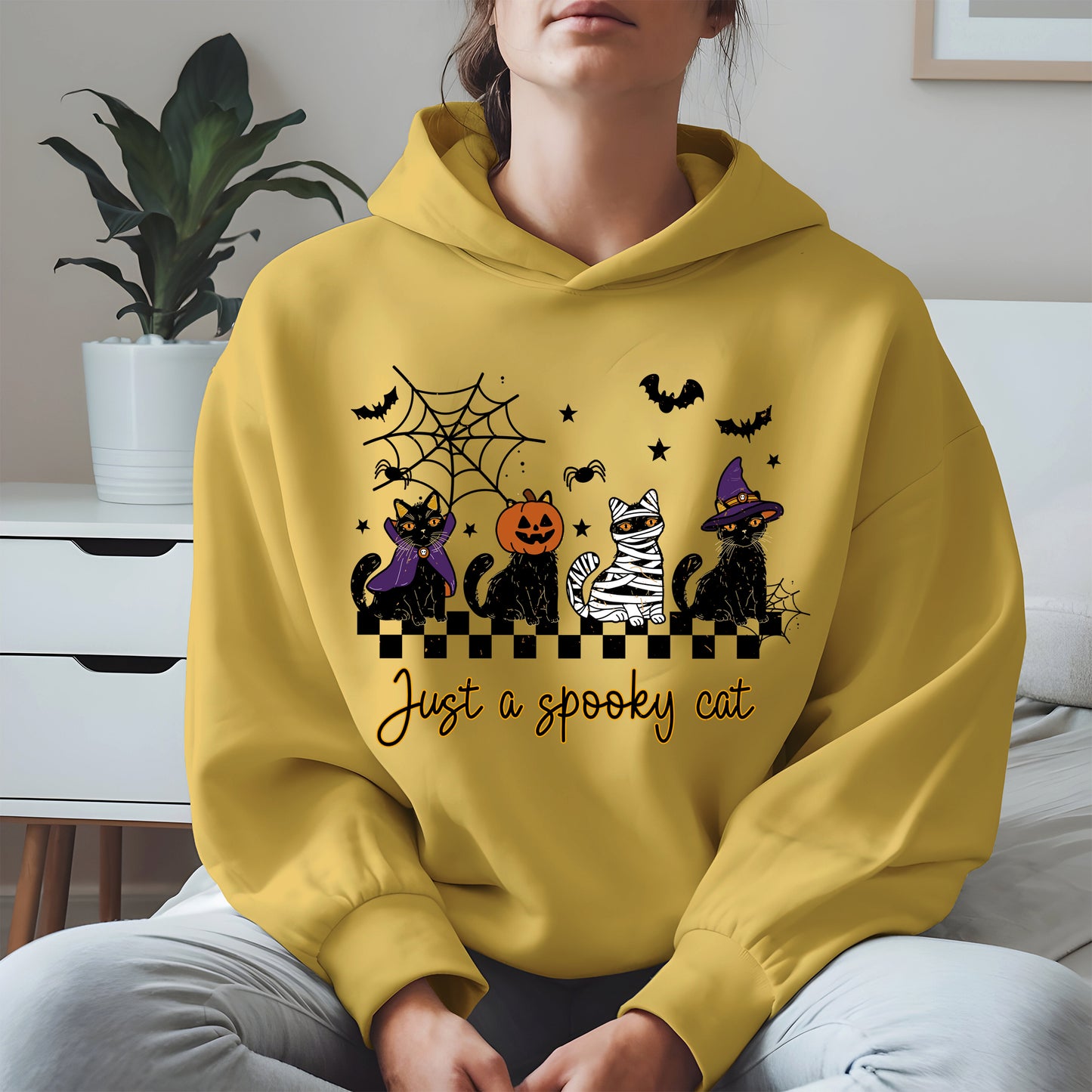 Just a spooky cat halloween shirt
