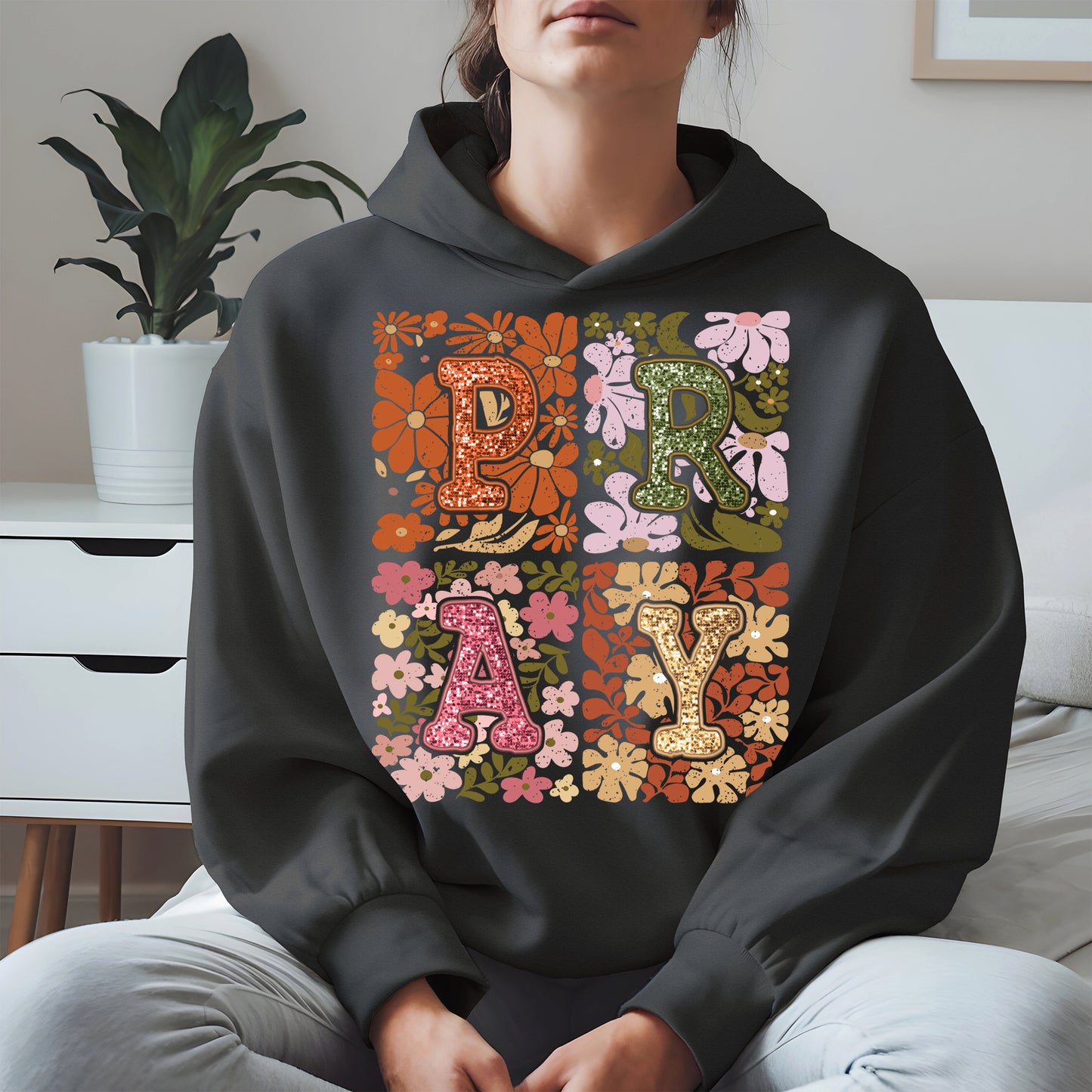 Retro Floral Faith Fall Christian Shirt