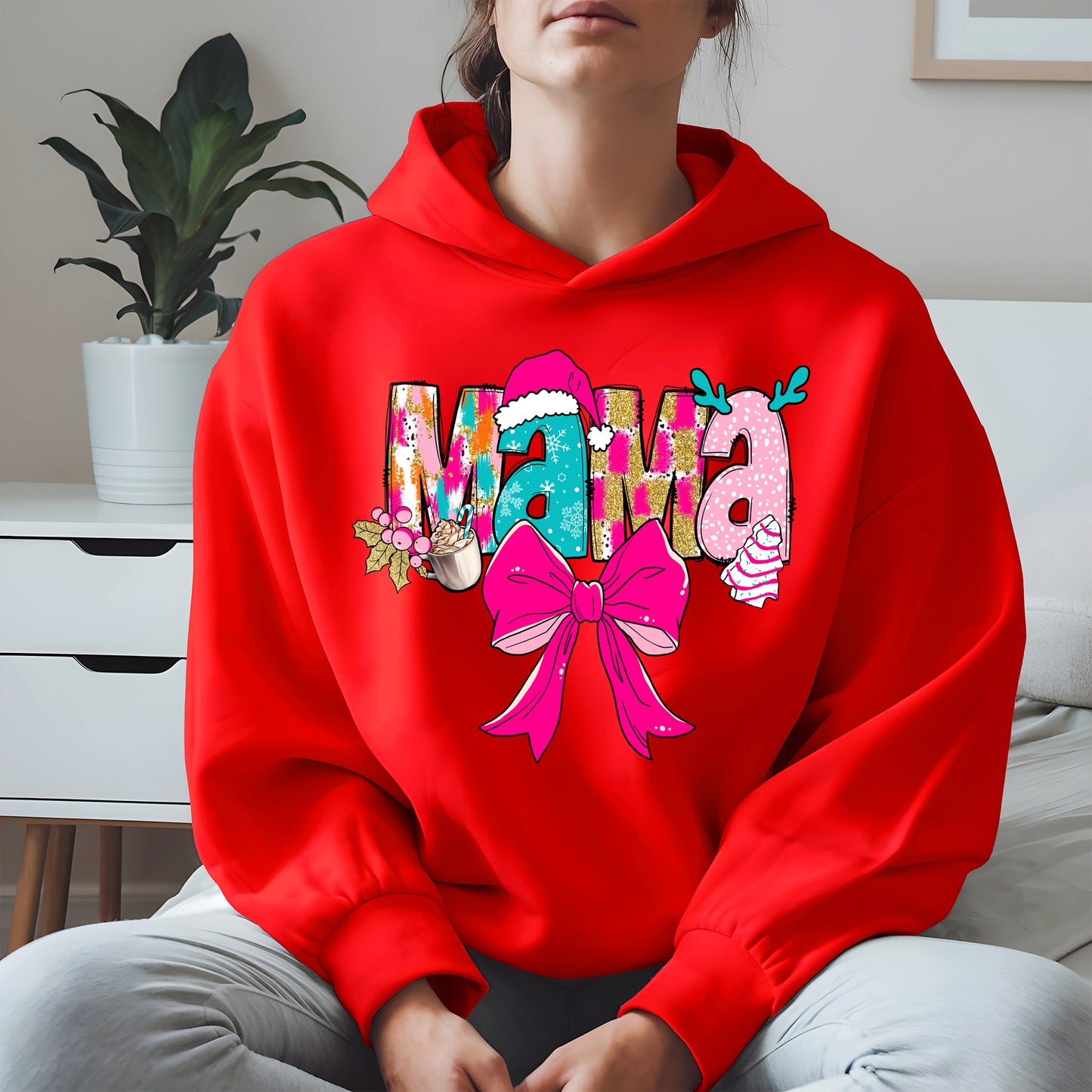 Merry Christmas Mama Shirt Cute Holiday Gift