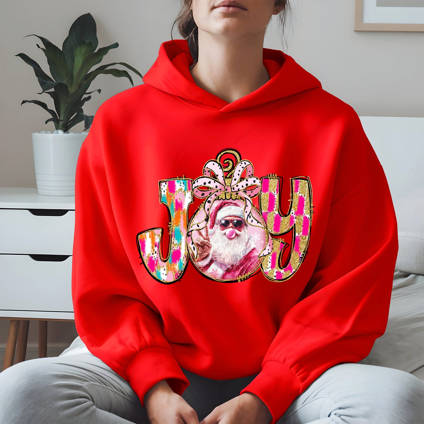 Joy Christmas Shirt Santa Cool Holiday Gift