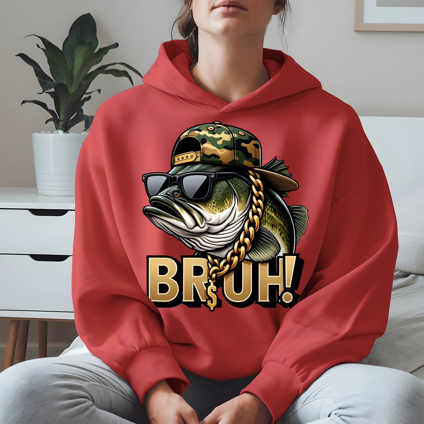 Funny Bass Fish Bruh Shirt Hoodie Sweatshirt