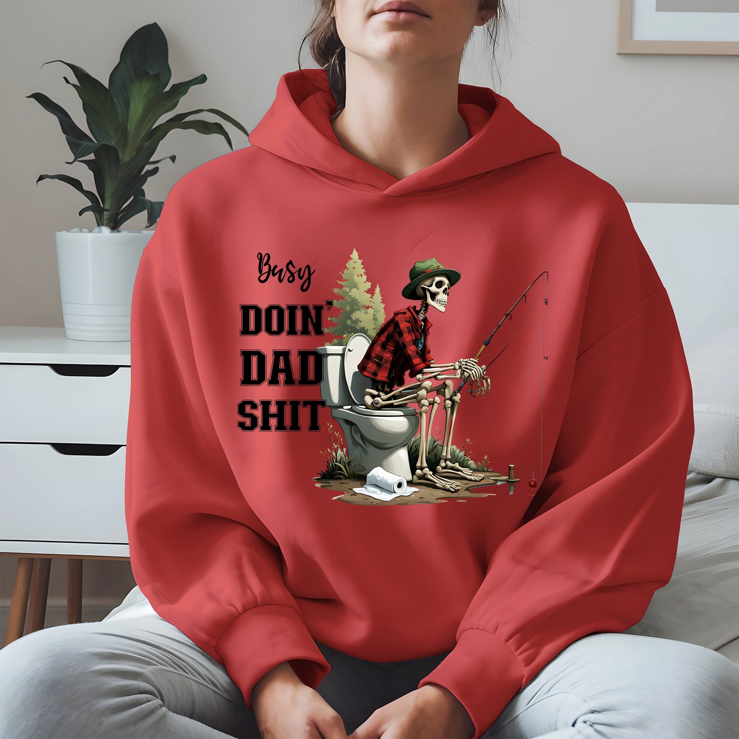 Funny Dad Fishing Skeleton Shirt Hoodie Sweatshirt