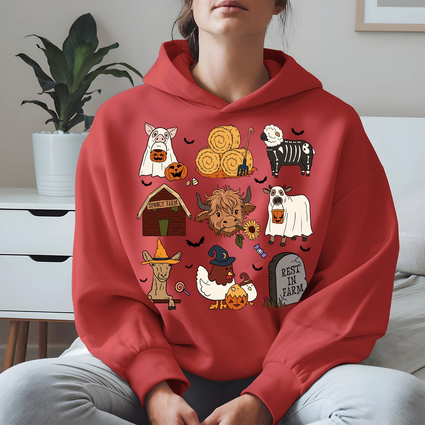 Spooky Cute Halloween Farm Animal Shirt