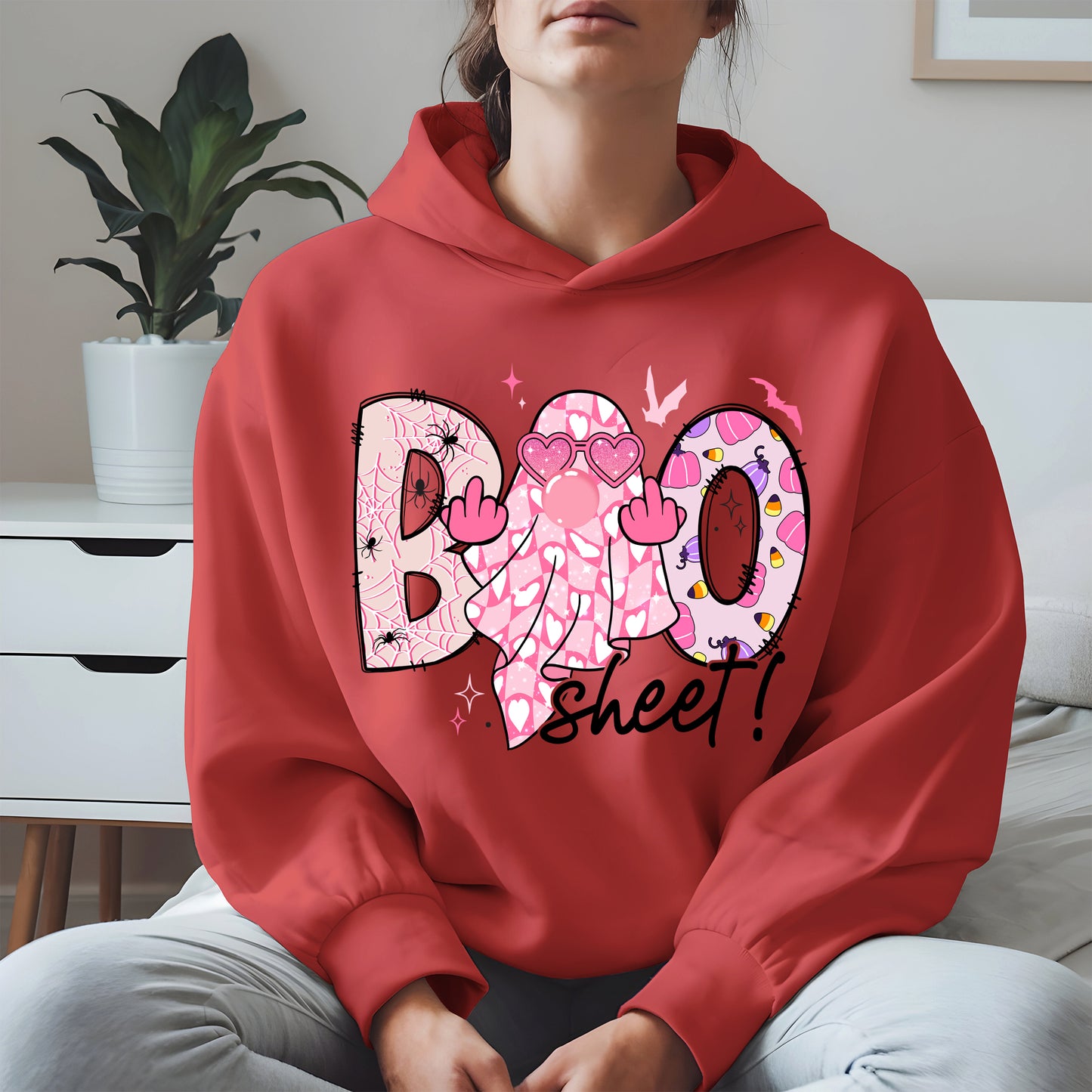 Pink Sassy Ghost Boo Shirt - Cute Halloween Attitude Tee