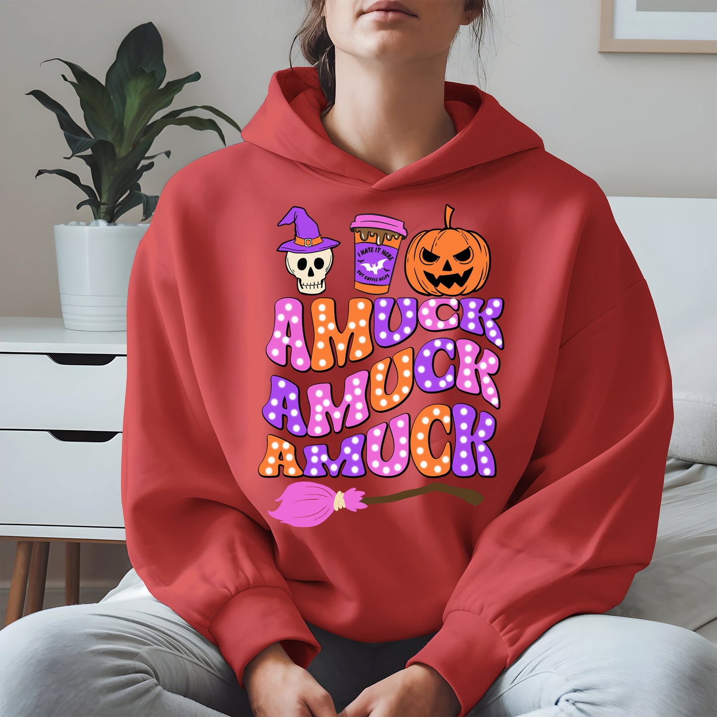 Amuck Amuck Amuck Shirt - Funny Halloween Coffee Witch Tee