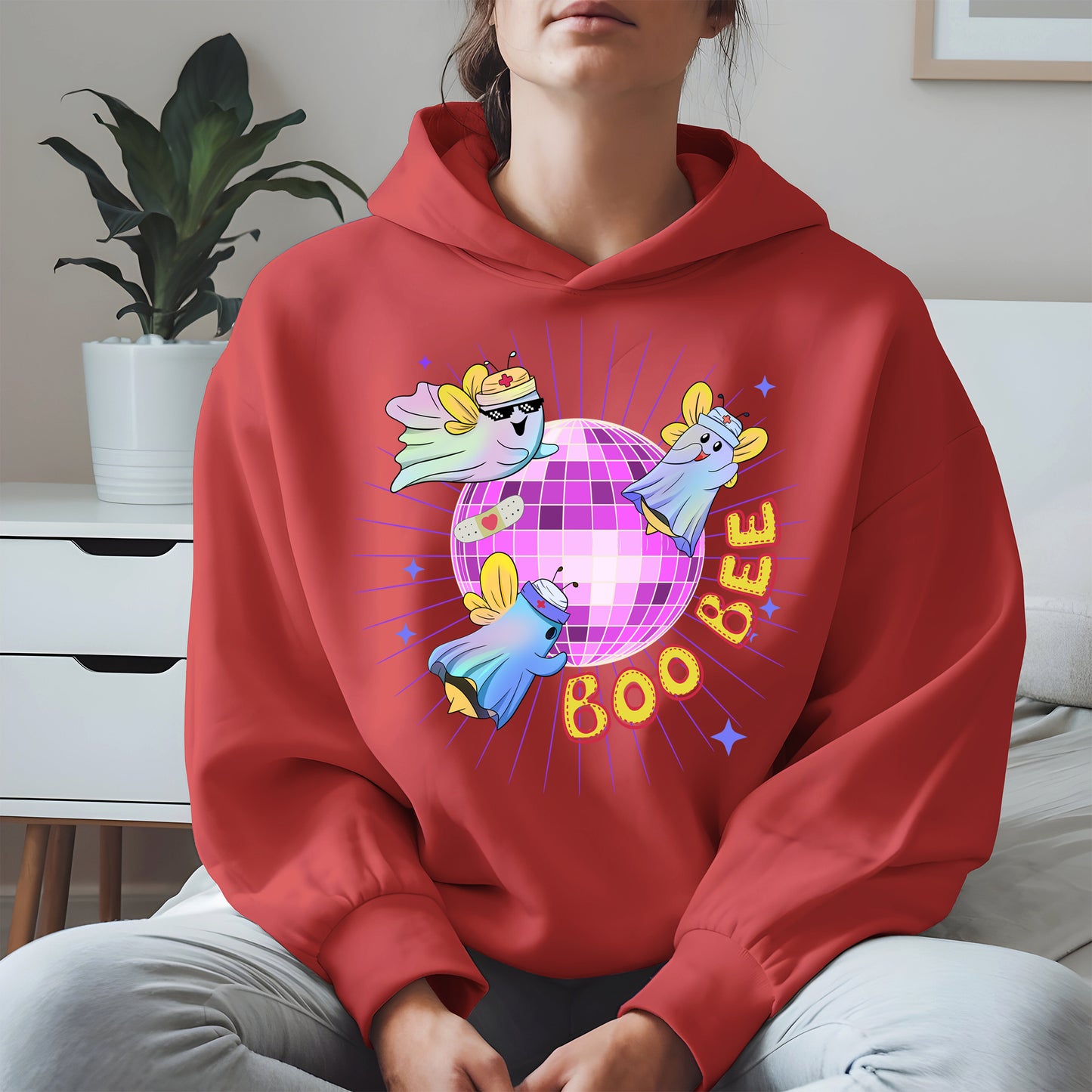 Boo Bee – Cute Disco Ghost Nurse Bee Shirt