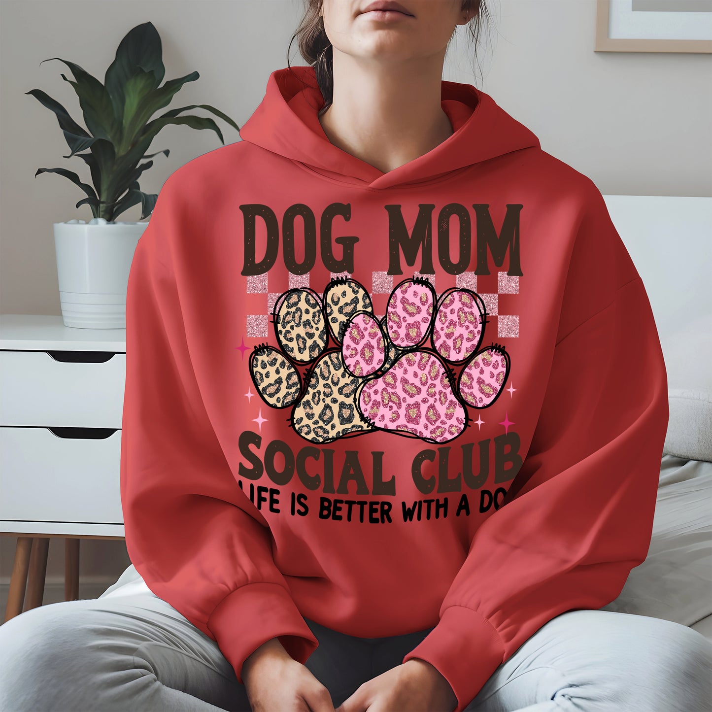 Dog Mom Social Club Shirt Hoodie Sweatshirt Gift for Pet Moms