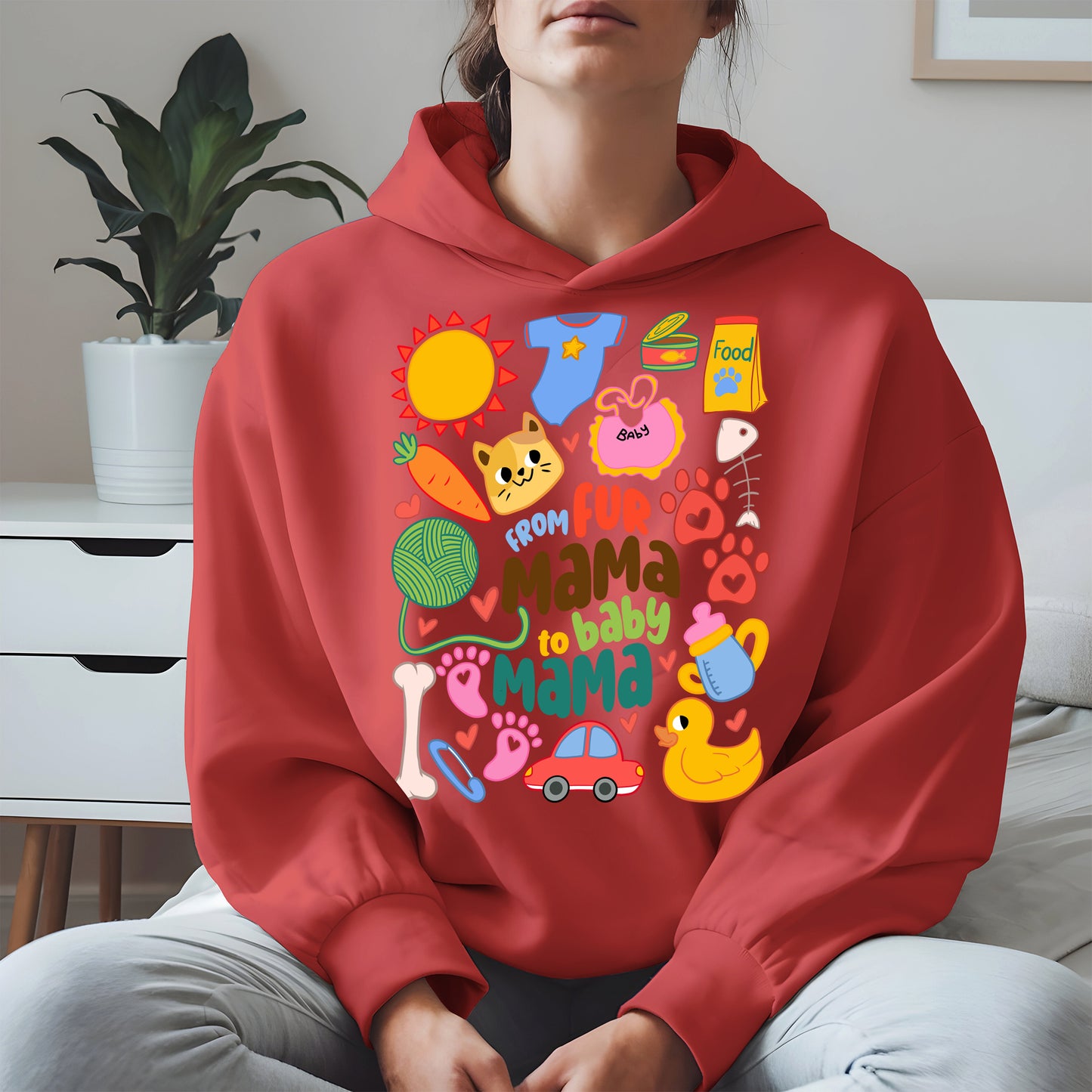 From Fur Mama to Baby Mama Shirt Hoodie Sweatshirt Gift