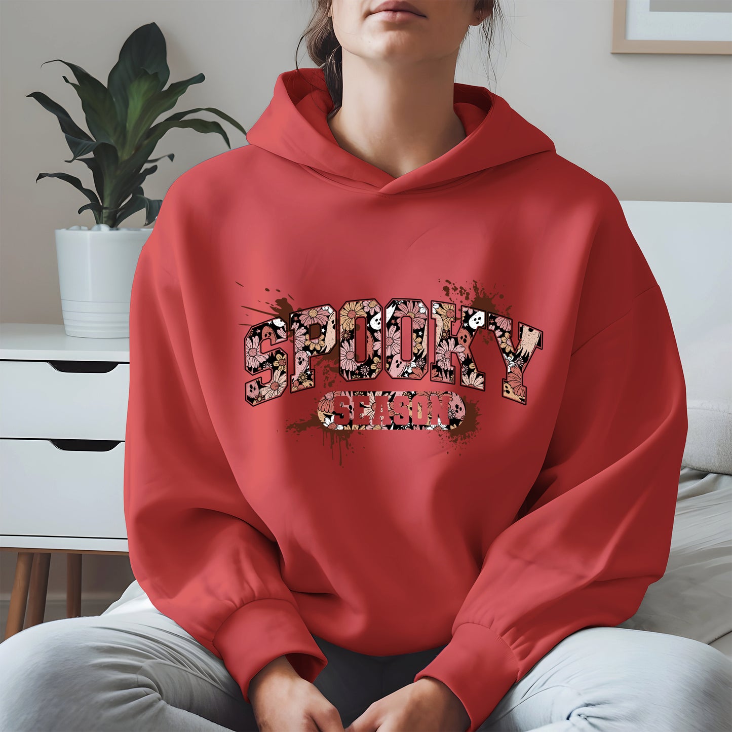 Grunge Floral Spooky Season Shirt