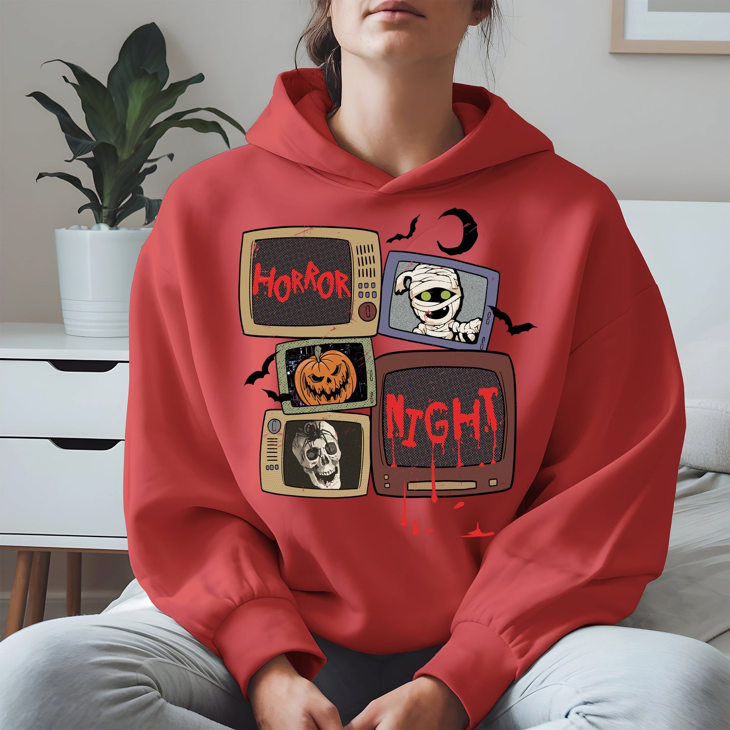 Horror Night Retro TV Halloween Shirt