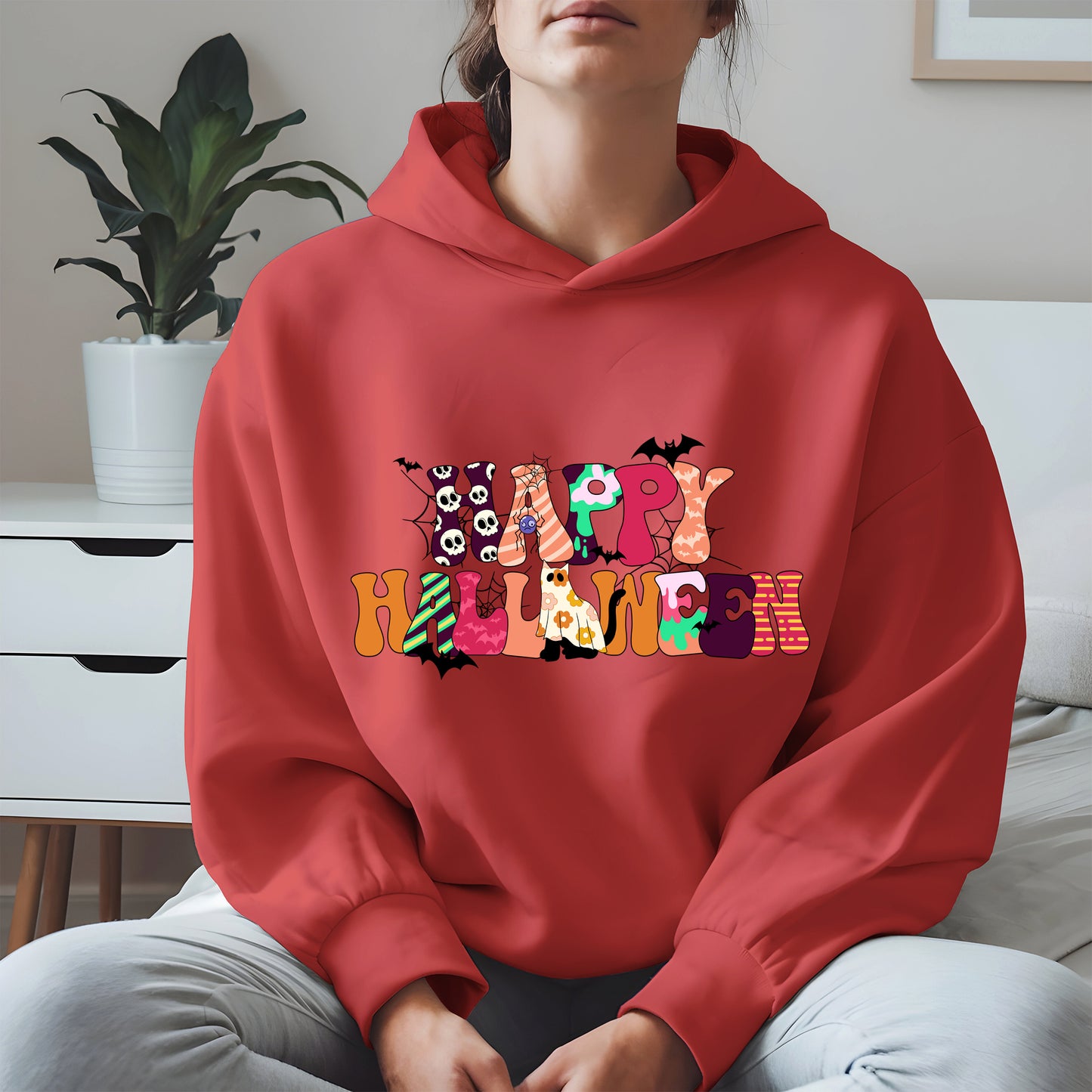 Colorful Ghost Pumpkin Retro Halloween Shirt
