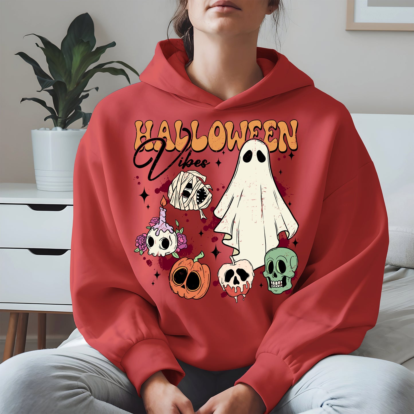 Classic Halloween Ghost and Skull Shirt
