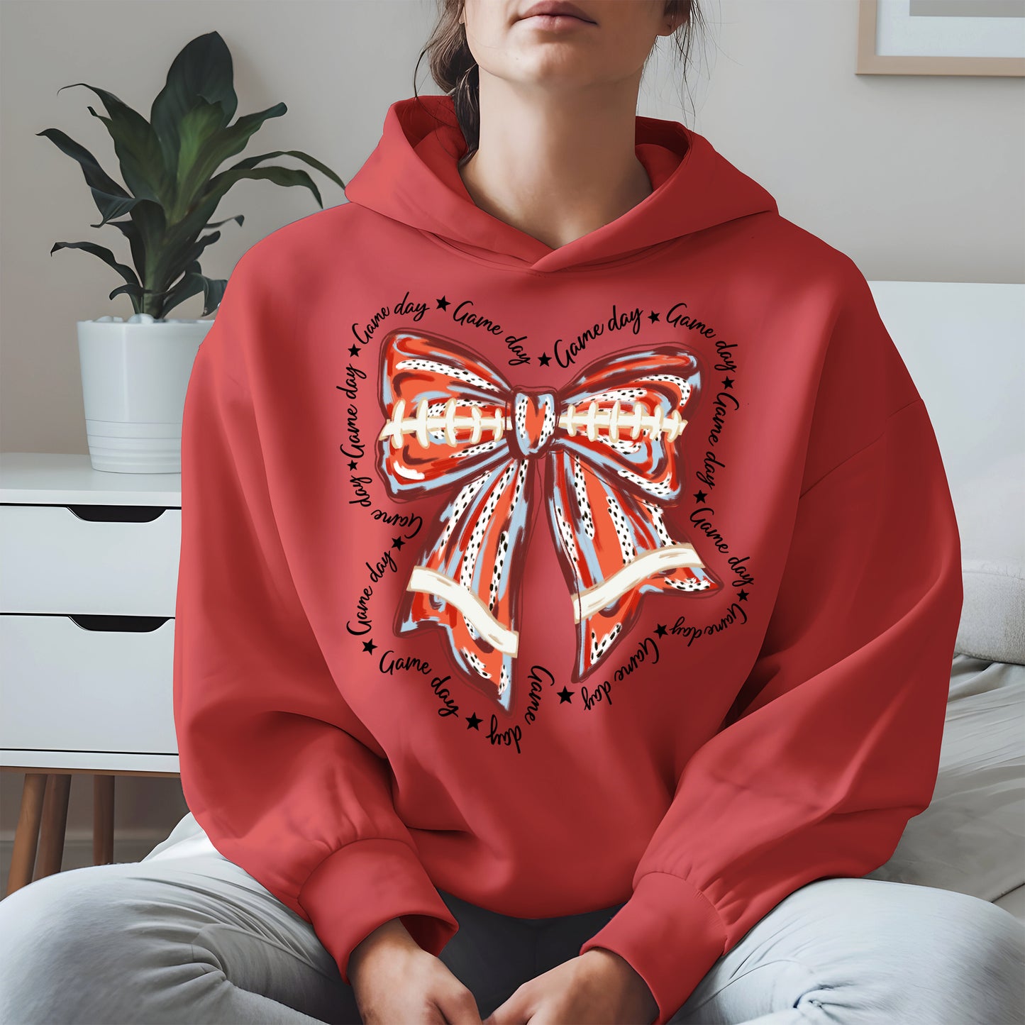 Baseball Bow Shirt Sport Tee Hoodie Sweatshirt Gift for Fans and Moms