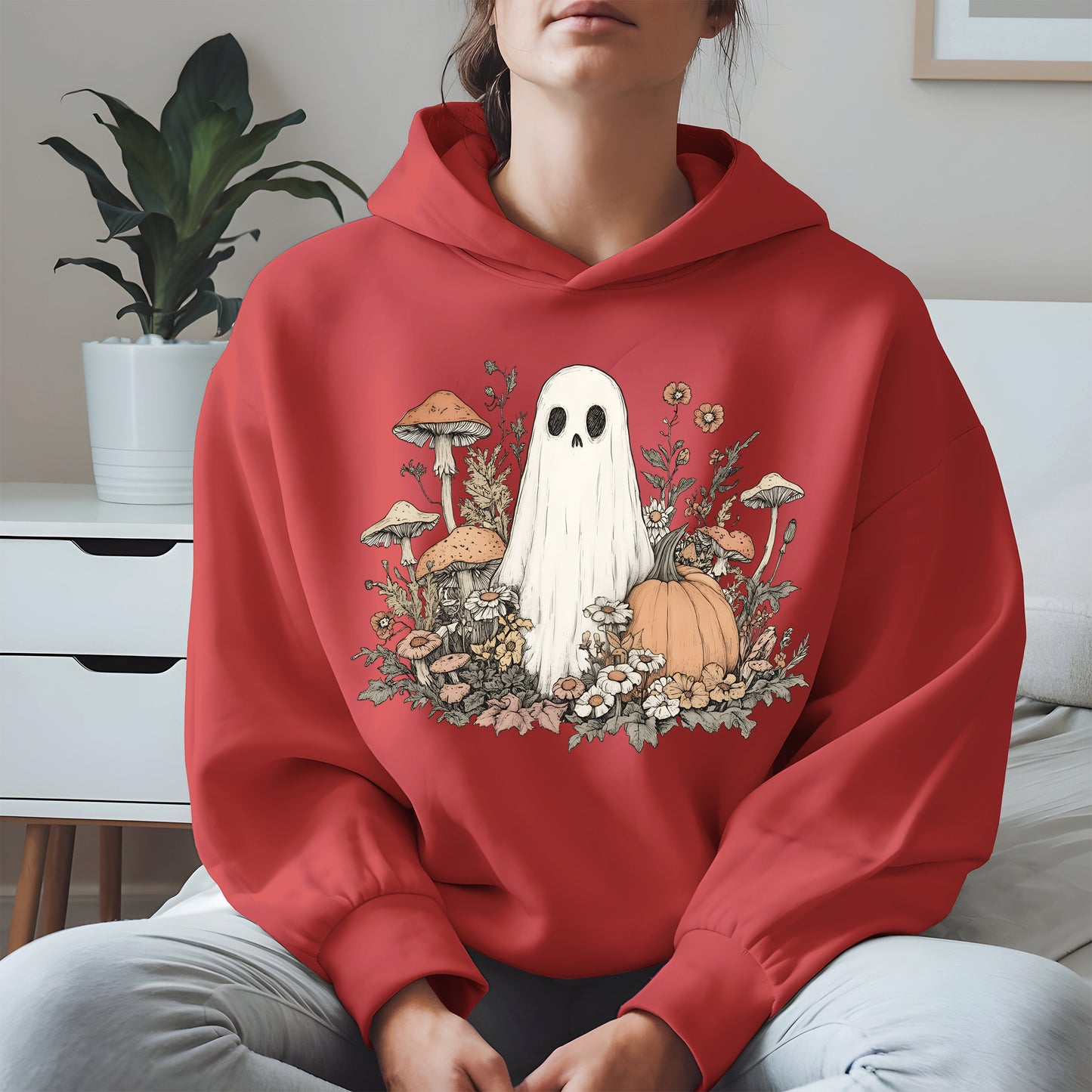 Retro Floral Ghost halloween shirt
