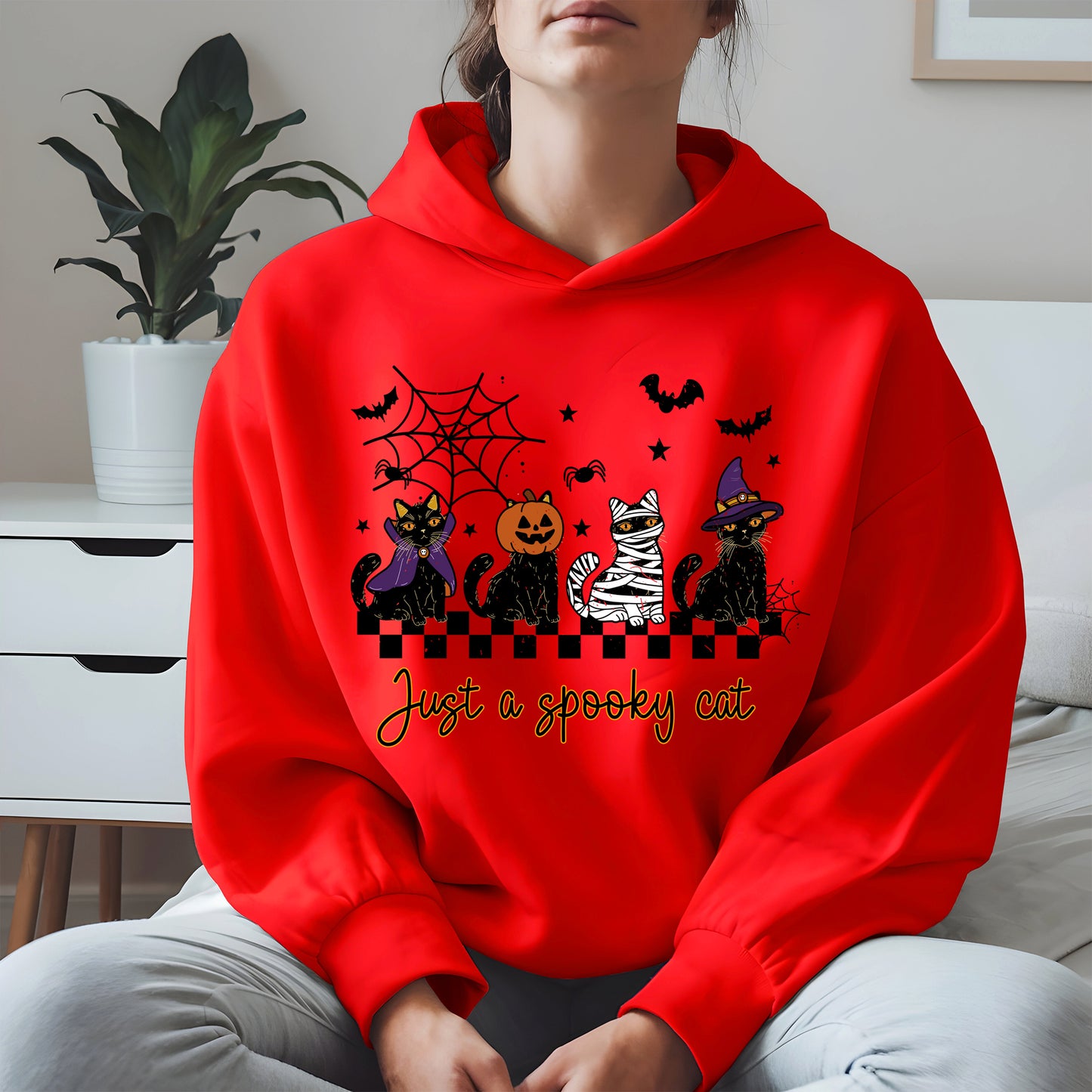 Just a spooky cat halloween shirt