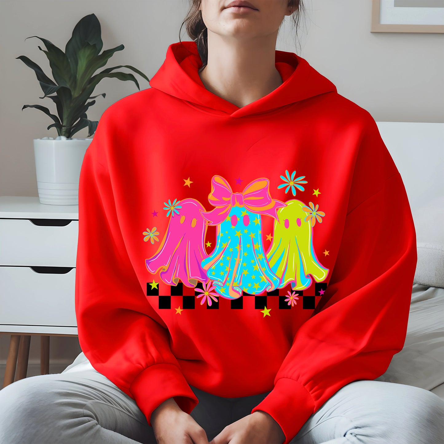 Retro Neon Cute Ghost halloween shirt
