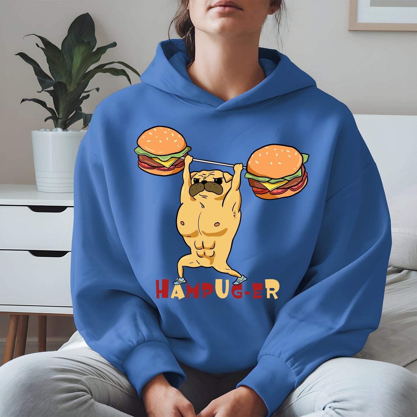 Hampug-er Funny Pug Burger Gym Shirt