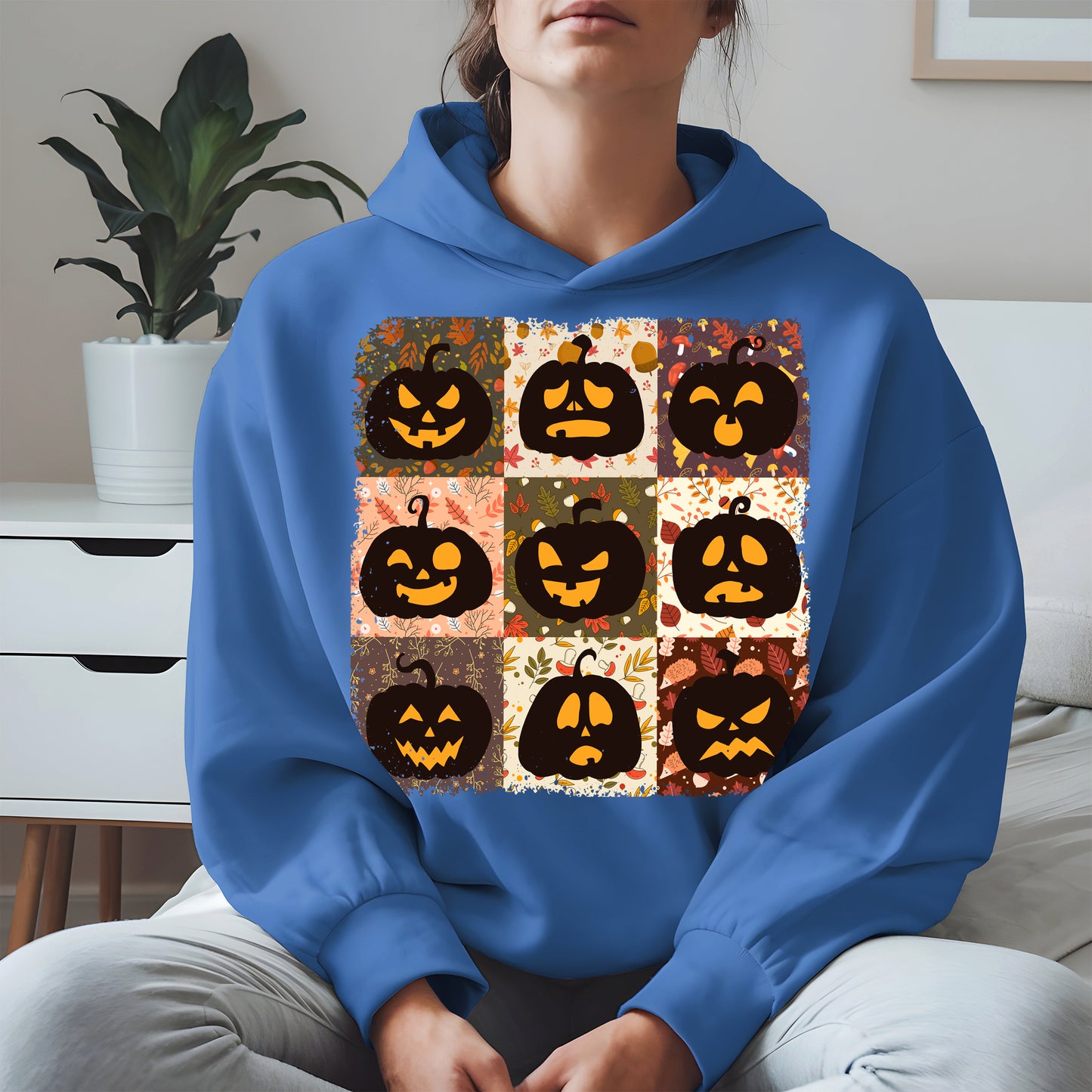 Funny Pumpkin Faces Shirt Hoodie Sweatshirt for Halloween Lovers